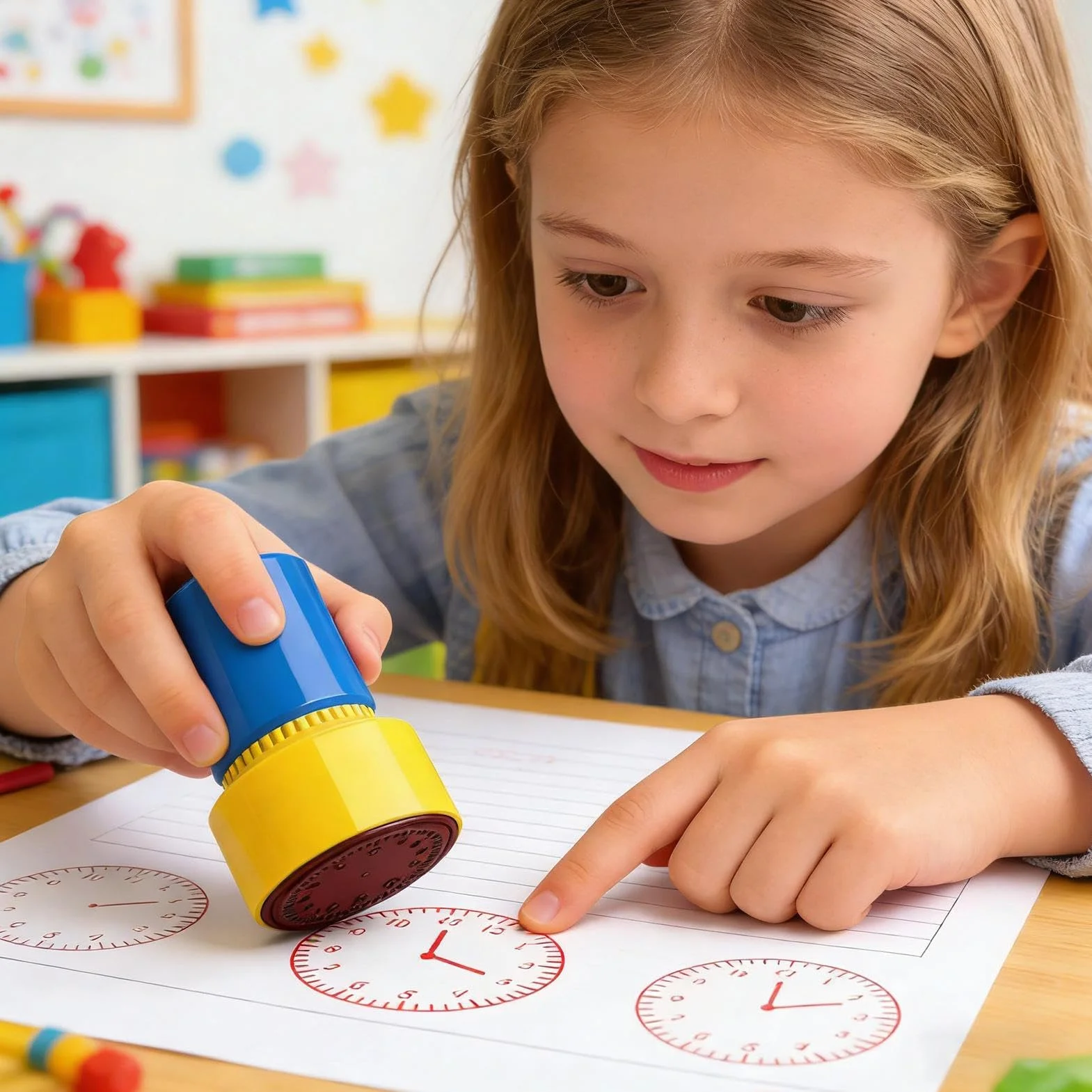 'orologio, Attività divertenti educative per imparare l'ora, 'orologio dei bambini, per l'aula per bambini a casa d'arte pittura scrapbook compleanno festa scuola e festa