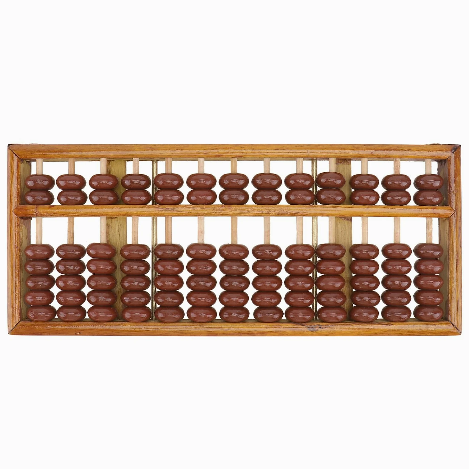 Beaupretty Abaco Aritmetico 7 File 13 Aste in Legno per Bambini | Finitura Marrone Caffè, Angoli Arrotondati e Superficie Lucida, Adatto per Studenti e Contabili