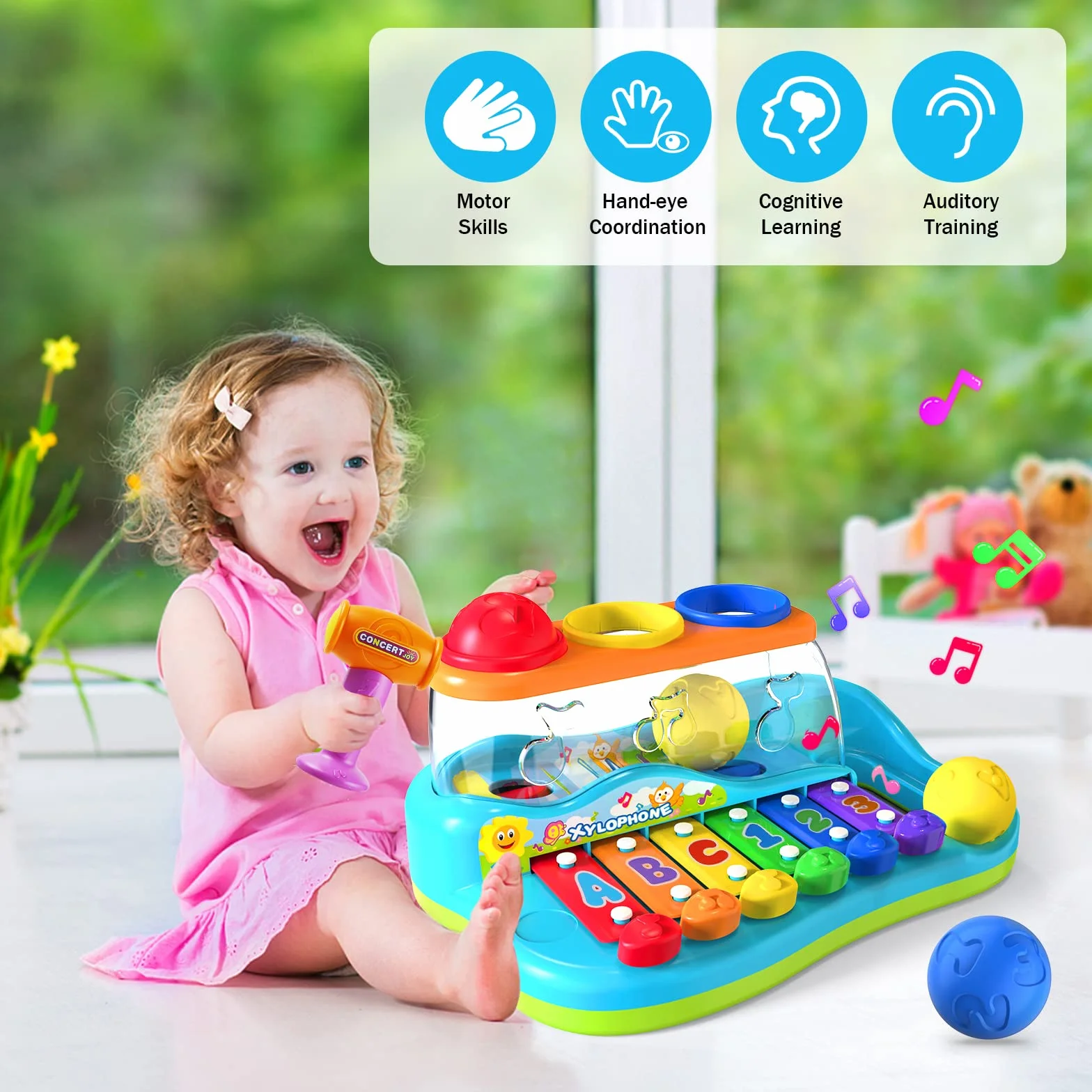 Yerloa Giocattoli Giochi Bambini 1 Anno Xilofono Strumento Musicale Educativi 1 Anno Suonare la Tastiera Bimba Regalo 1 2 3 Anni Ragazzi e Ragazze