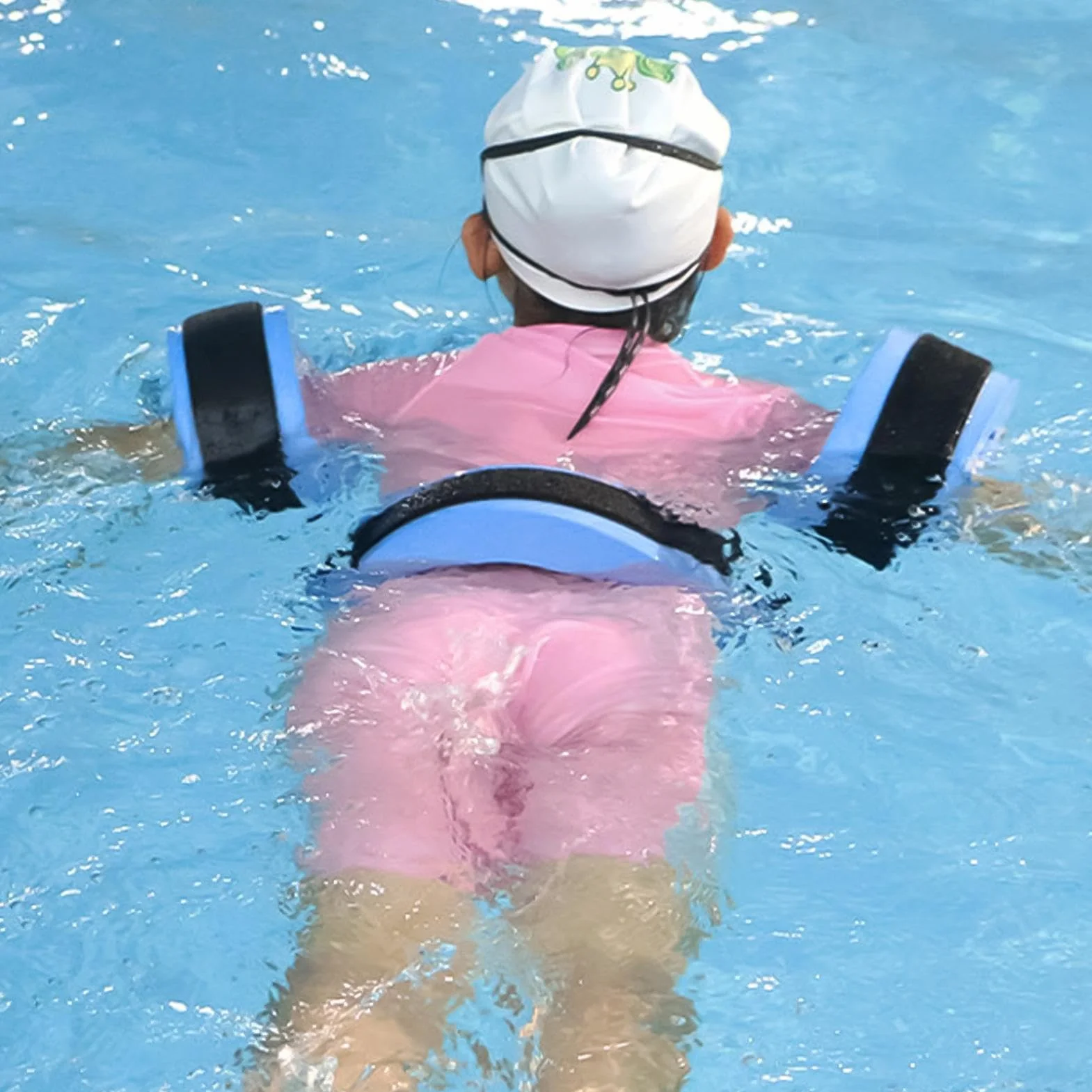 Fasce di aiuto al nuoto, galleggianti per bambini, attrezzatura gonfiabile di sicurezza per imparare le abilità acquatiche con design portatile per gite in spiaggia, avventure in mare, allenamento a