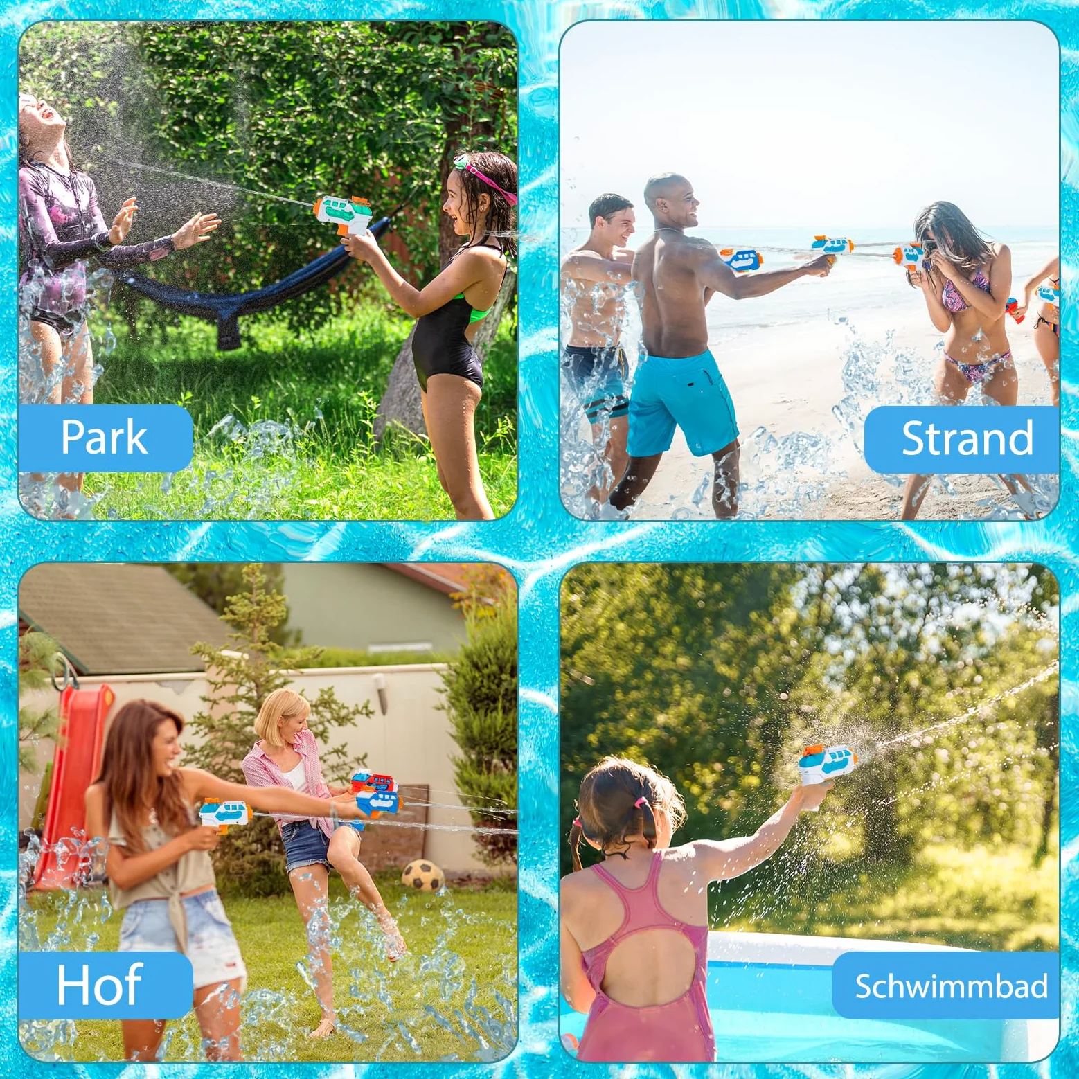Confezione da 8 pistole ad acqua per bambini, piccole mini pistole ad acqua Super | Pistola a spruzzo ad acqua, giocattolo per esterni, estate, piscina, spiaggia, per ragazzi e ragazze