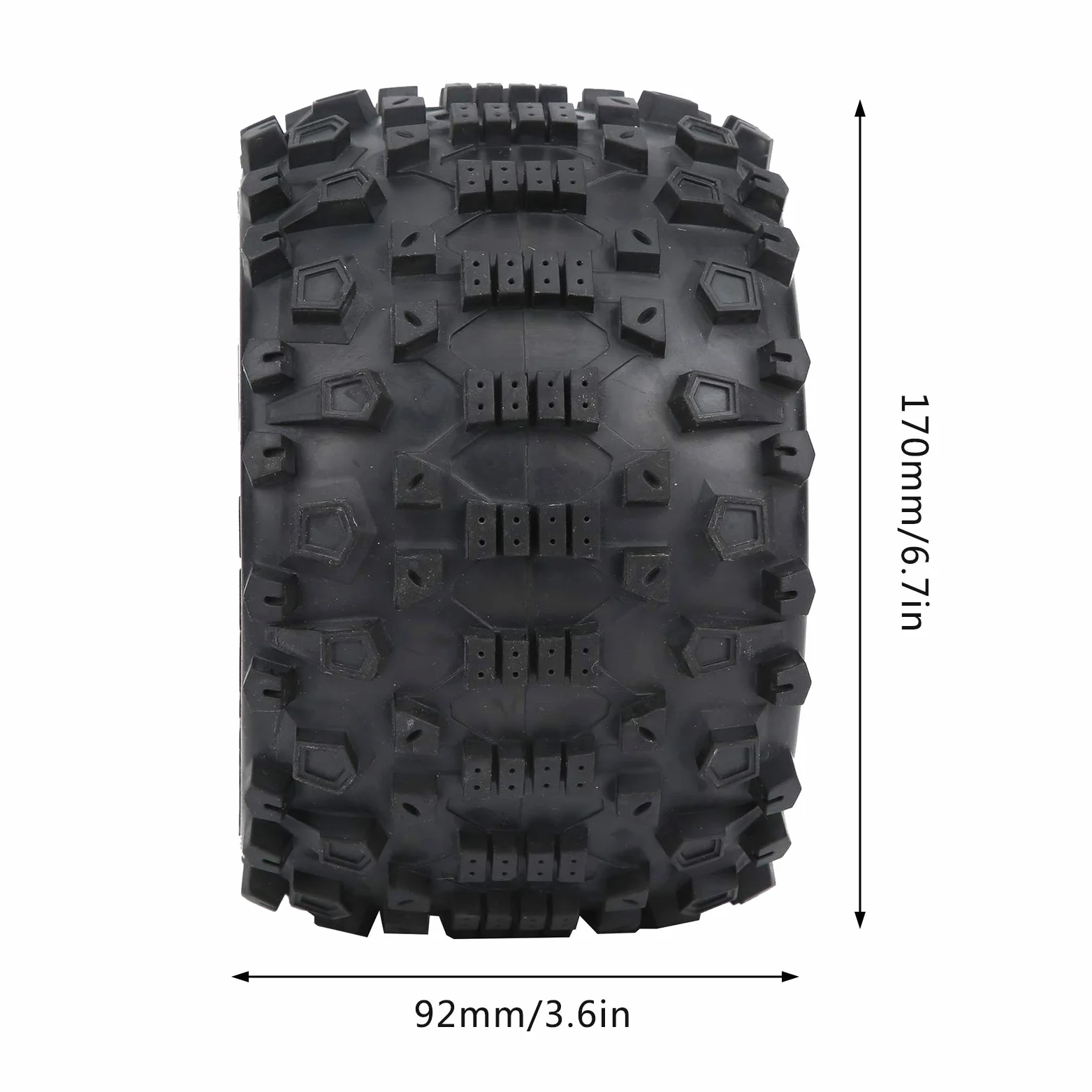 Accessorio per Ruote e Pneumatici RC da 4 Pezzi per Auto da Corsa con Piede Grande 1/8 170x103mm