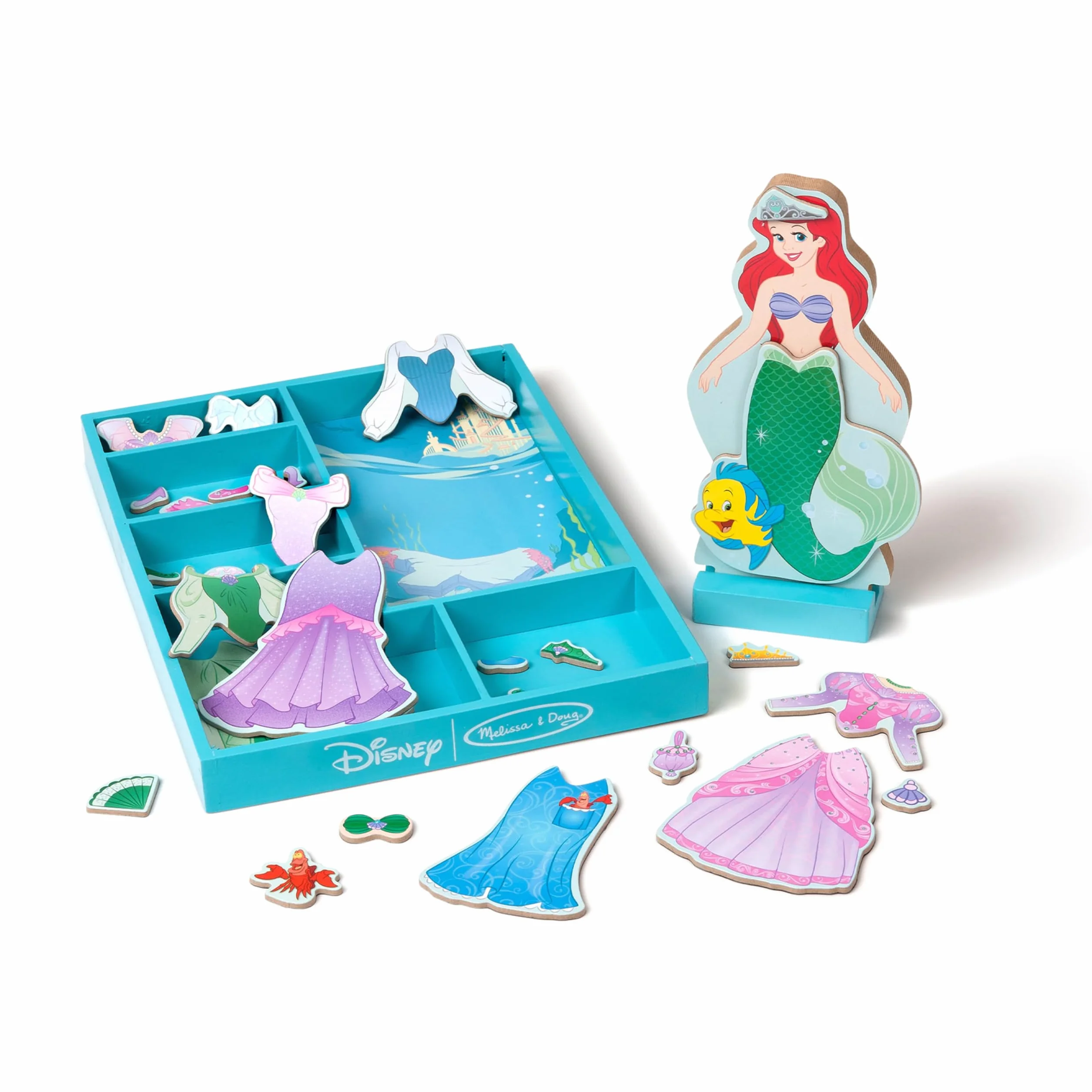 Ariel Wooden Magnetic Dress-Up Play Set