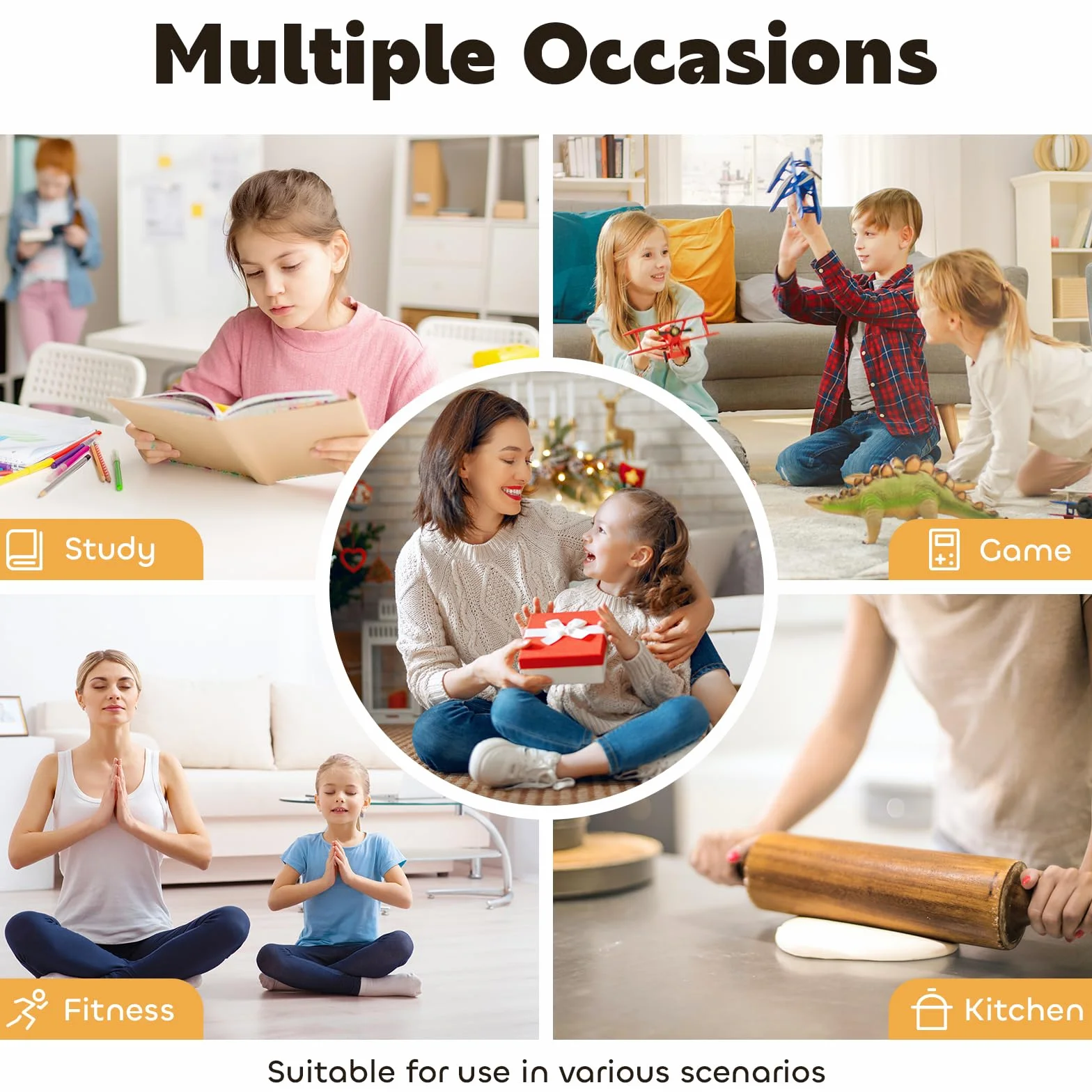 Timer Visivo per Bambini 60 Minuti – Timer Analogico Silenzioso a Conto Alla Rovescia,Strumento di Concentrazione per ADHD e Autismo,Gestione del Tempo per Compiti (Tutto blu)