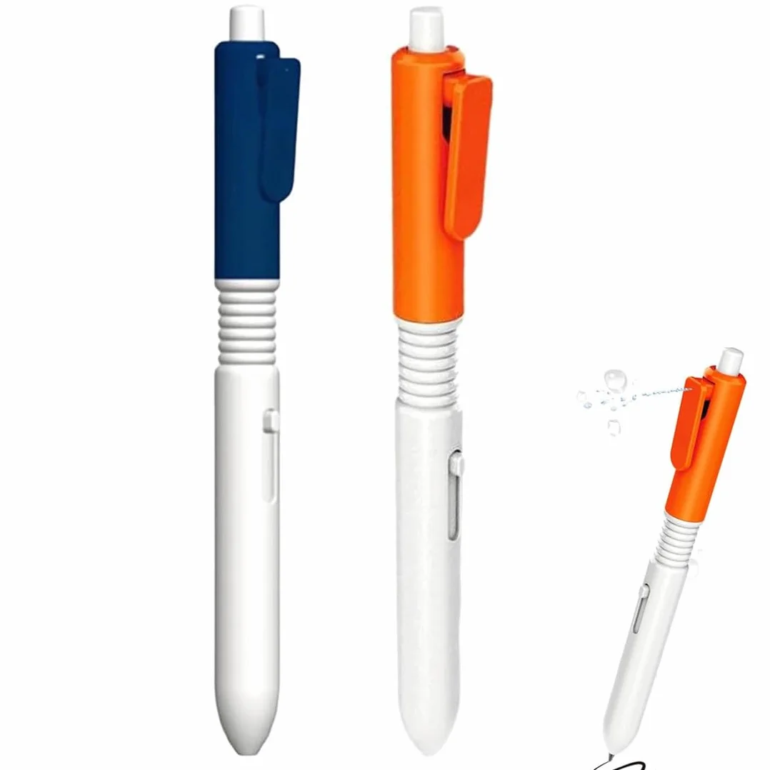 2 Pezzi Penna A Spruzzo Bambini, Penna Che Da Spruzza Acqua, Scherzi D'Acqua Creativa Penne, Scherzi Divertenti, Schermate Premere Per Spruzzare Gli Accessorii, Per Il Giardino All'Ape