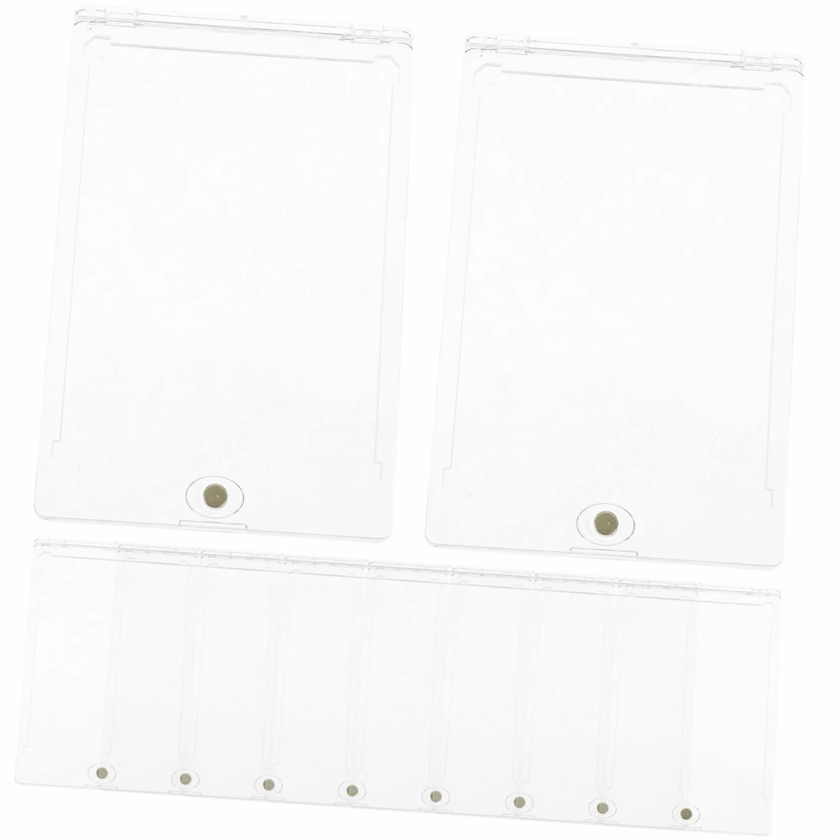 Portacarte Magnetico 10 Pezzi in Plastica, Protezione Trasparente per Football Card e Trading Card, Chiusura Sicura Contro Pieghe e Danni