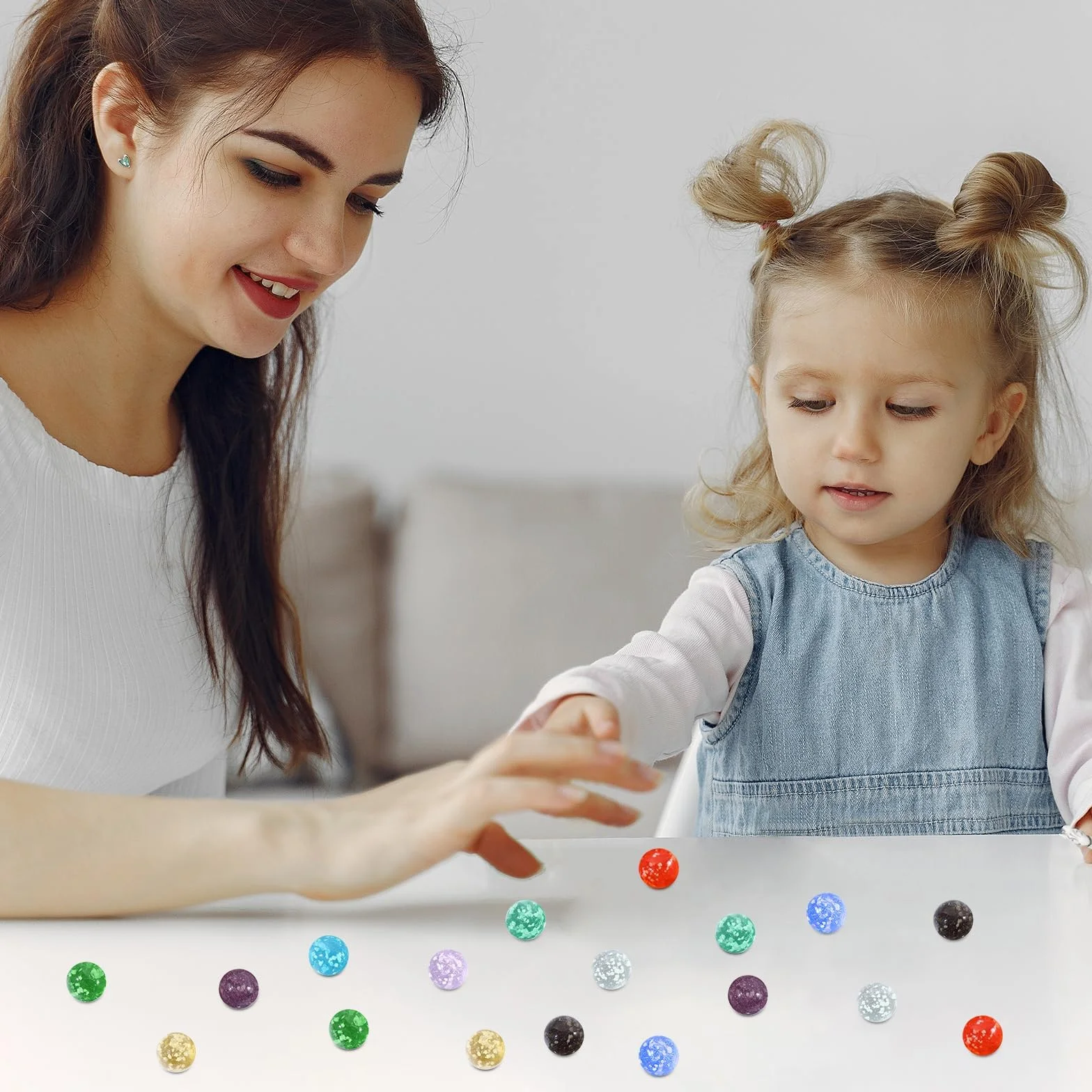 Biglie Vetro Fosforescenti 16 mm Bambini Colorate Sacchetto Pietra Dell'Acquario Perline Riempimento Vasi