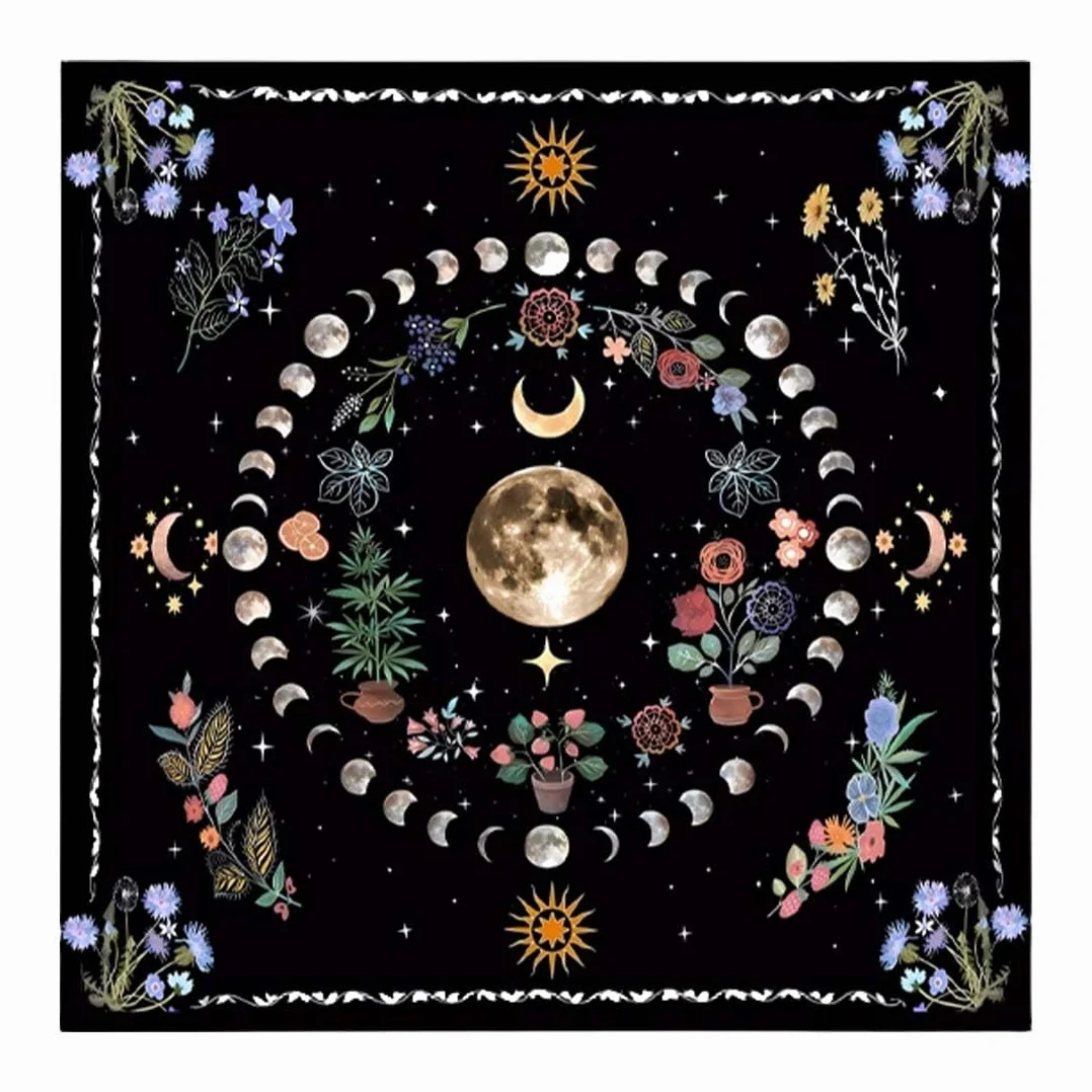 Tappeto Divinatorio 75x75cm per Cartomanzia e Pendolo Esoterico