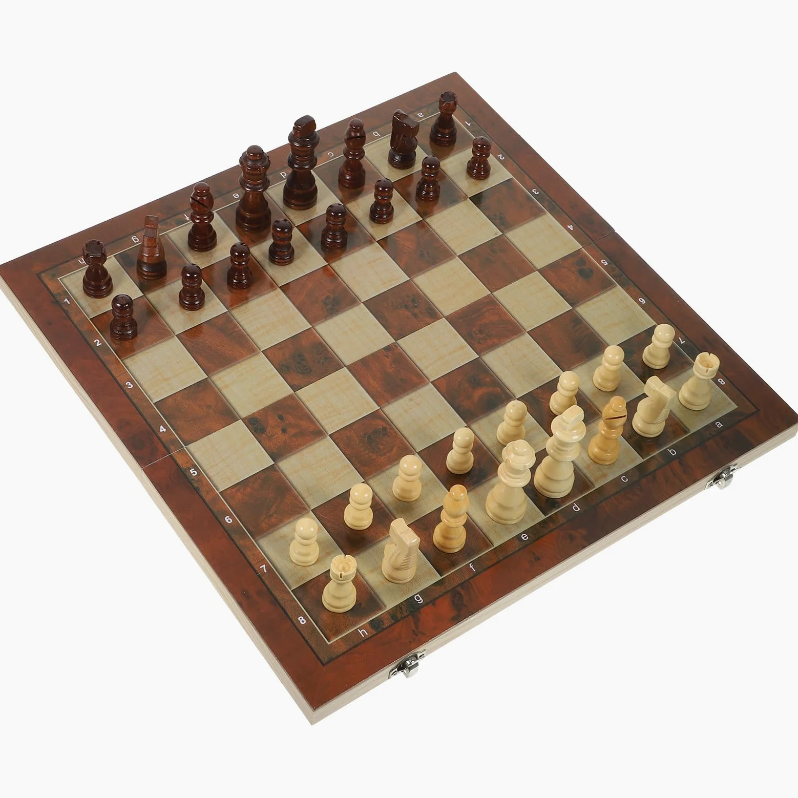 Uonlytech Scacchiera in Legno con Backgammon e Scacchi Magnetici Gioco Educativo per Ragazzi e Adulti Superficie Liscia e Portatile per Casa Scuola e Viaggio