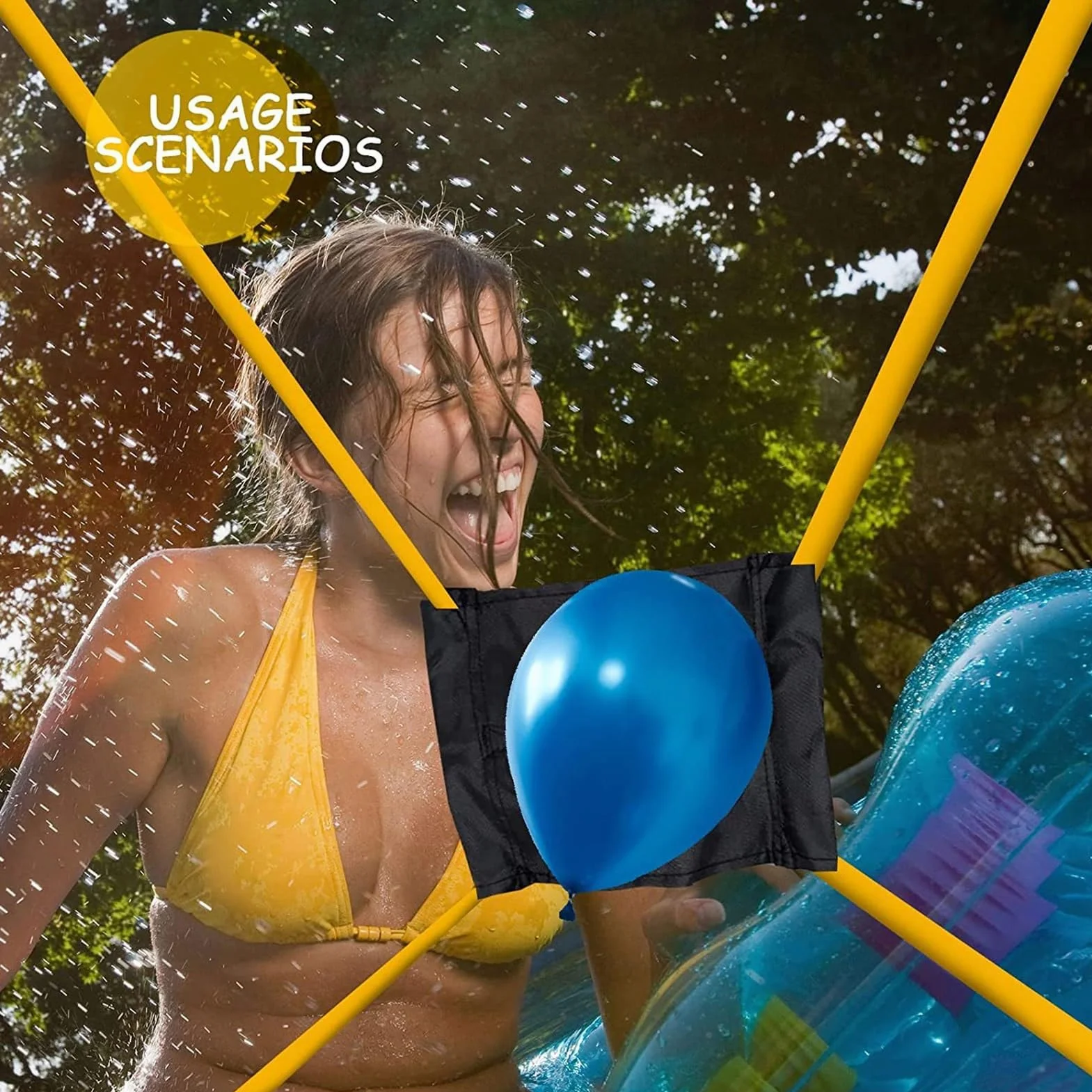 Fionda gigante per palloncini d'acqua – lanciatoie potenti, kit di tiro a lungo raggio | accessorio sportivo per giardino, spiaggia, competizione con amici, festa all'aperto, lancio patate e calcio