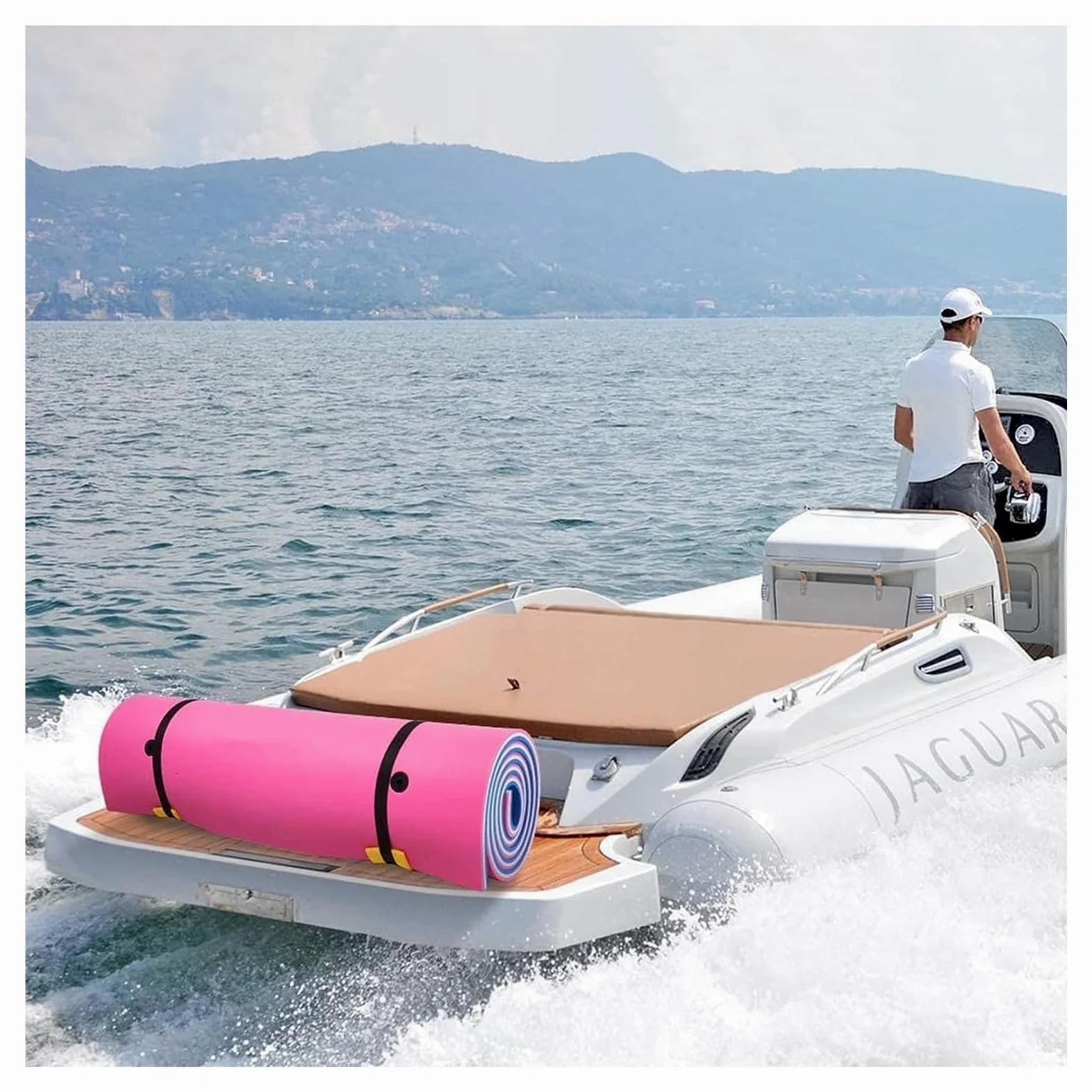 Tappetino Galleggiante per Acqua, Materassino Galleggiante in Schiuma for Adulti attività acquatiche Piscina, Lago, Mare for Un Divertimento illimitato(Pink,2.7mx1.3mx3.3cm)