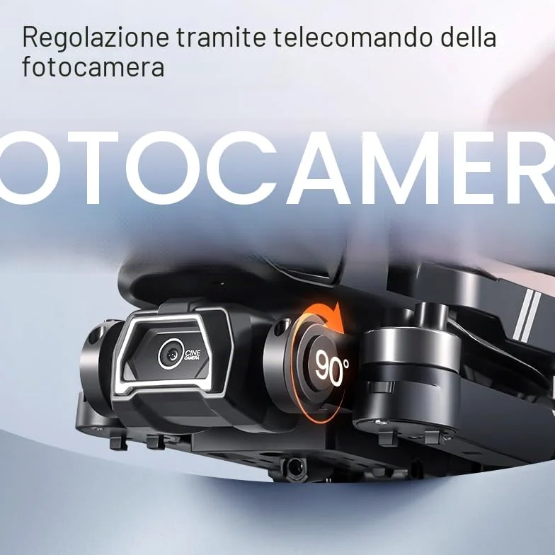 LU80 Drone con Telecomando a Schermo Integrato - Doppia Telecamera, Motore Brushless, Evitamento Ostacoli Intelligente, Stabilizzazione a Flusso Ottico (blue)