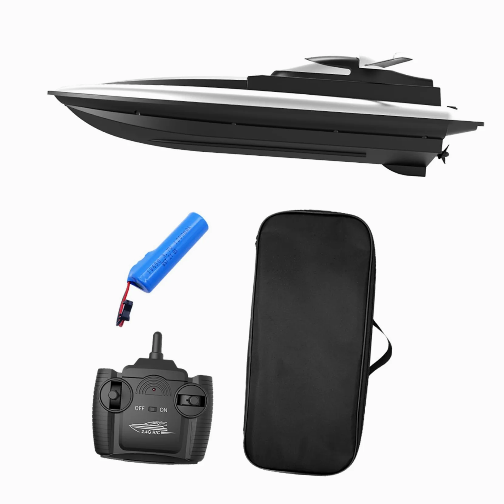 Sosoport Nave Giocattolo Galleggiante Telecomandata Elettrica Doppia Propulsione, lungo Autonomia 1200 Mah, per Piscina e Lago, Materiale Plastica e Acciaio Inox