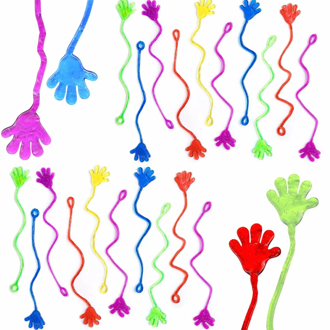 20 Pezzi Colorato Sticky Hands Giocattoli, Mani appiccicose Giocattoli per Bambini, Giocattoli per Feste, Giocattoli di Decompressione per Ragazze e Ragazzi, Colori Casuali