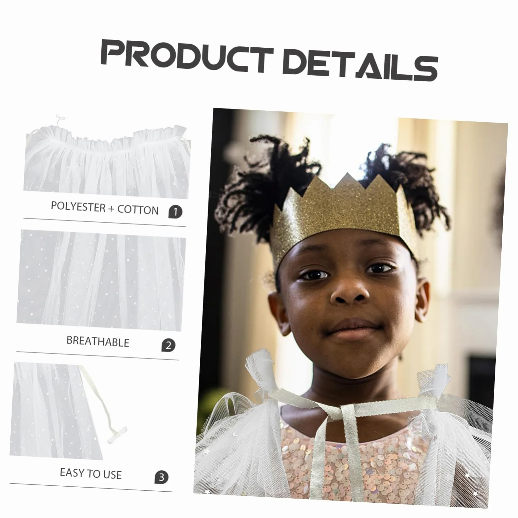 1pezzi Mantello Di Garza Per Bambina Bianco Mantello Da Festa Costume Da Mascherata Per Ragazzo Ragazza Facile Indossare e Pulire Per Feste Di Compleanno Ed Eventi Tema