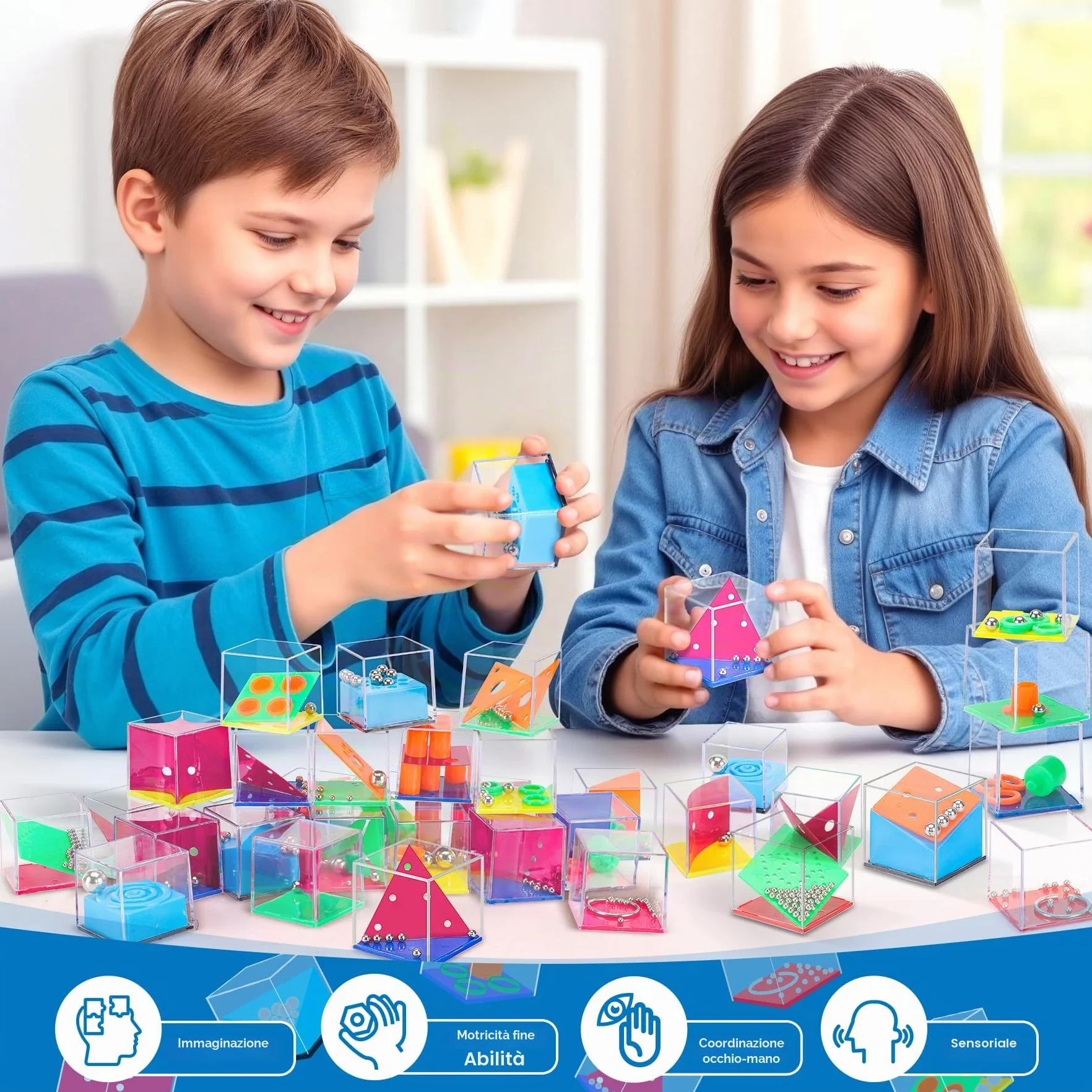 28 Pezzi Giochi di Pazienza per Bambini con 28 Sacchetti Viola – Gioco di Aglio | Mini Giochi | Regalino Compleanno | Giocattoli Halloween
