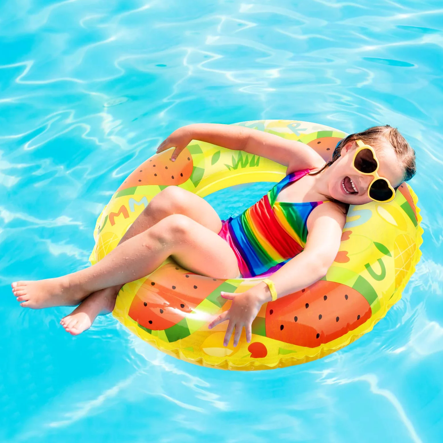 Galleggianti per Piscina Gonfiabili per Bambini - 3 Pacchetti di Anelli di Nuoto Giocattoli tubolari per Piscina, Spiaggia e Festa