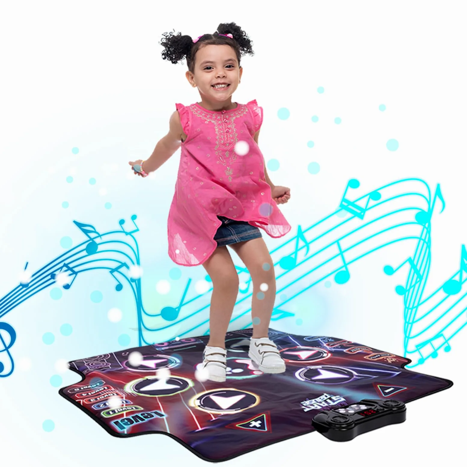 NK Tappetino da Ballo per Bambini +5 Anni e Adulti Bluetooth 5.0 - Giochi Danza con 7 modalità di Gioco, Regalo di Compleanno Natale, Base Antiscivolo e Altoparlante con Volume Regolabile (100x89cm)