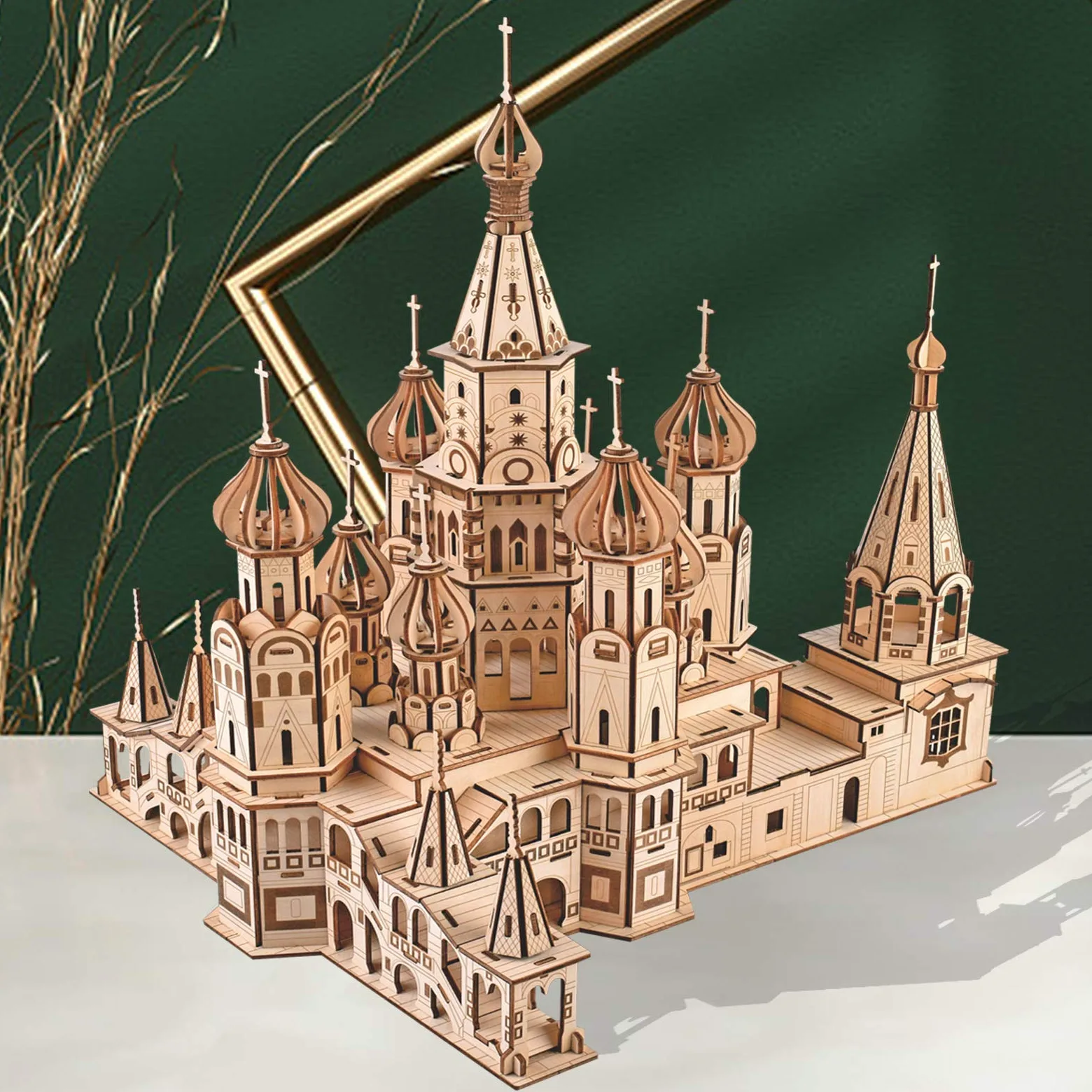 GuDoQi Puzzle 3D Legno, Modellini Cattedrale di San Basilio da Costruire, Costruzioni Legno, Kit Fai da Te Creativo per Modellismo Architettura, Idee Regalo Uomo e Donna, Passatempi per Adulti
