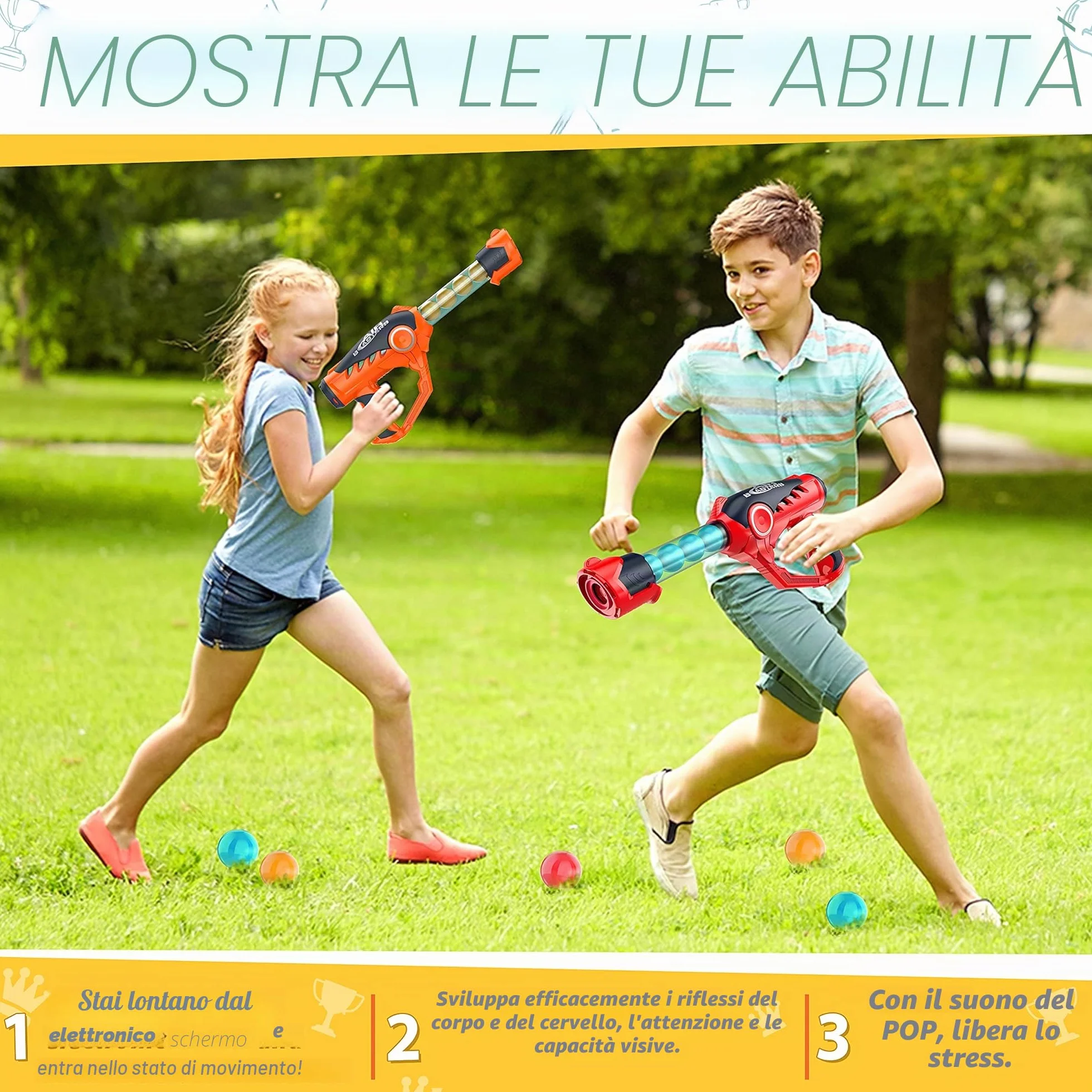 Nerf Compatible VINTOP Giocattoli Tiro 36 Sfere Schiuma 6-10 Anni