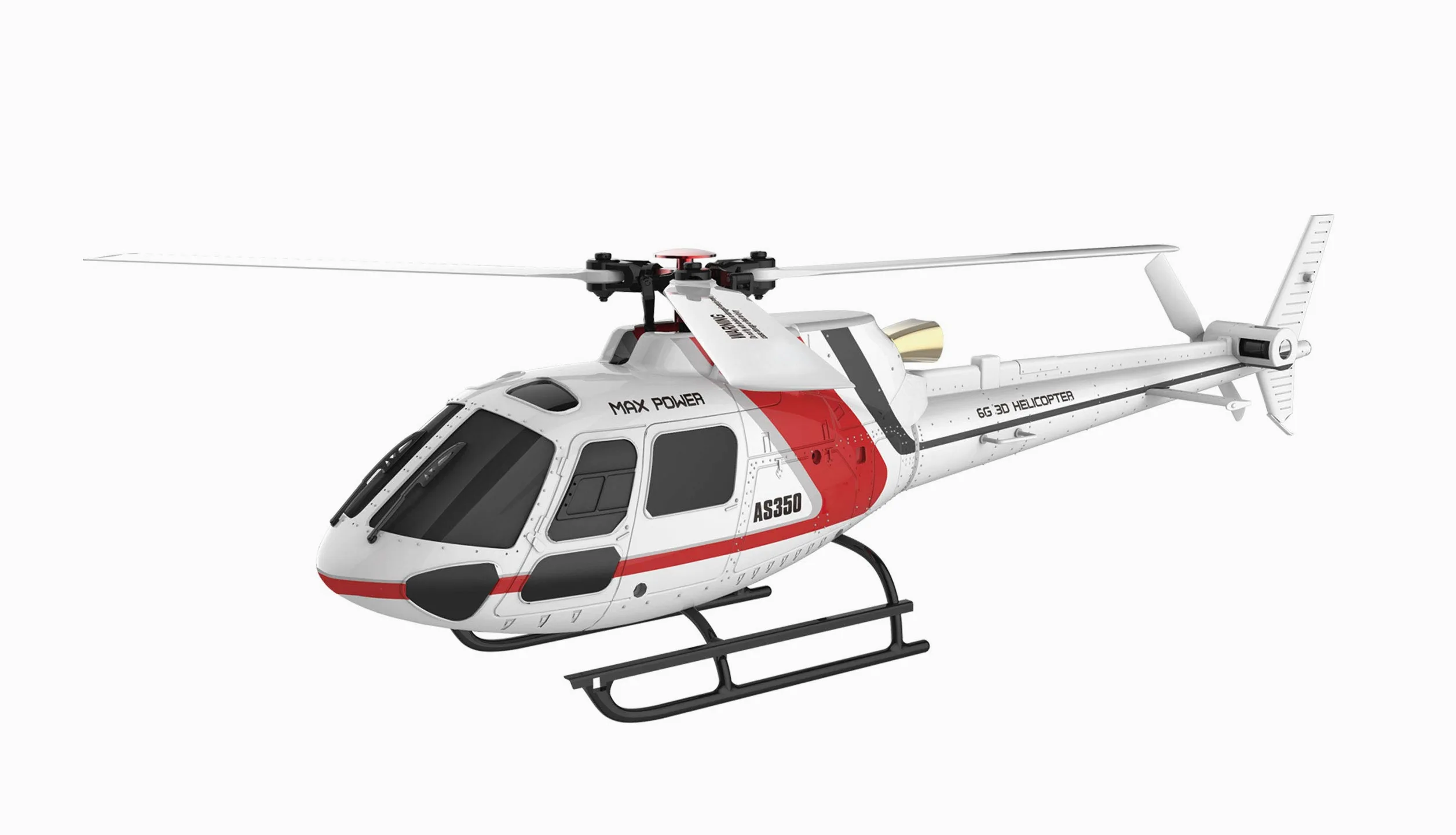 Amewi AS350 RC - Elicottero RtF 700, colore: Rosso/Bianco