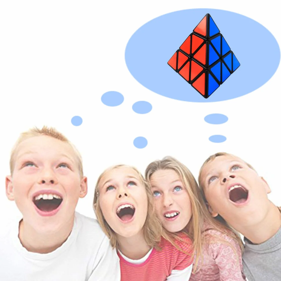Cooja 3x3x3 Magic Pyramid Cube Speed Cube Brain Puzzle