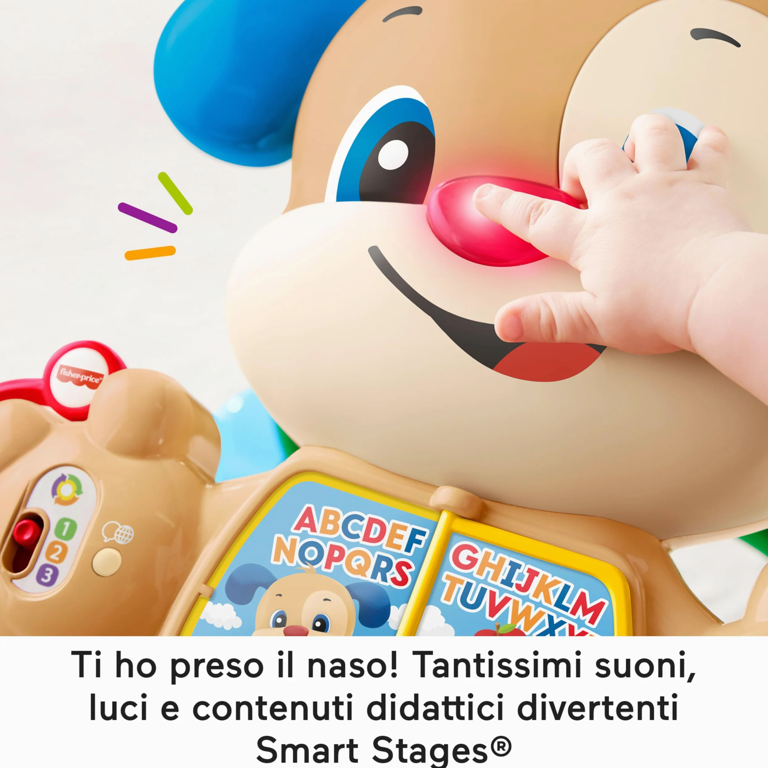 Fisher-Price Ridi & Impara Smart Stages Cagnolino Primi Passi, Multilingue