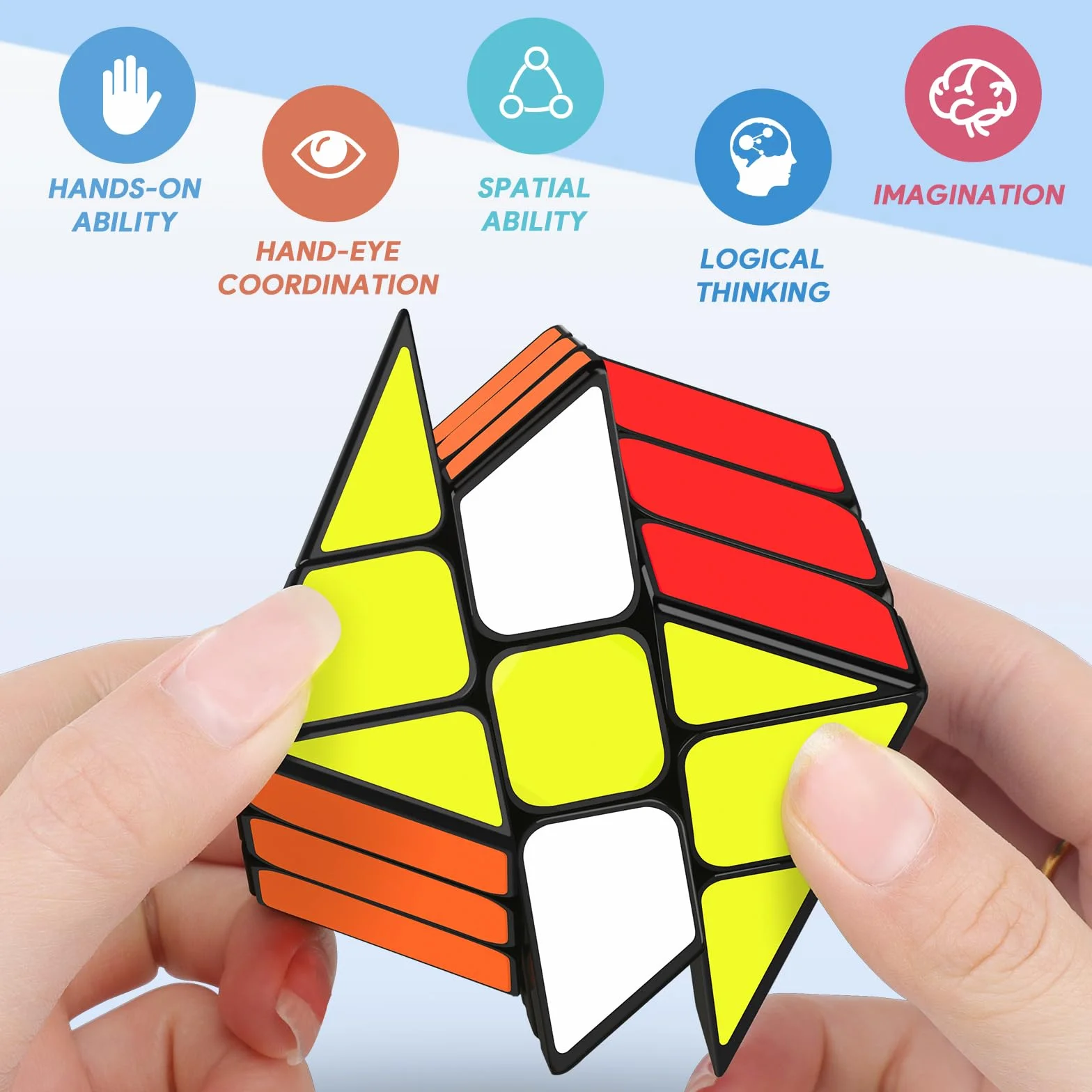 Maomaoyu Fenghuolun Cubo Magico Strani, Speed Cube Originale Adesivizzati, Giocattoli e Regali per Bambini e Adulti