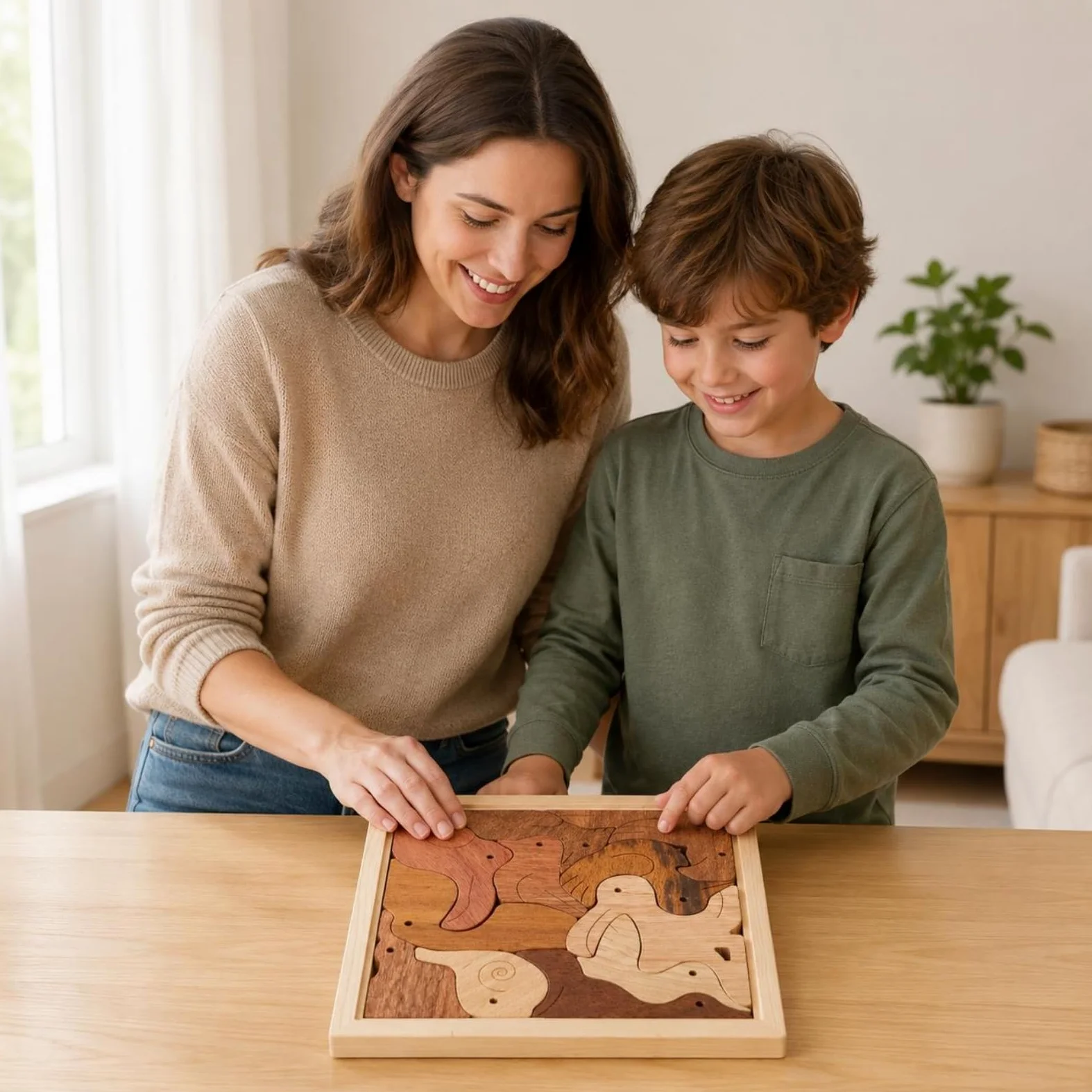 Puzzle Didattico Bambini Gioco Educativo Legno Tavola Incastro Forme Griglia Abbinamento 3D Blocchi Legno Incastri, Puzzle 3D In Legno Con Verdure