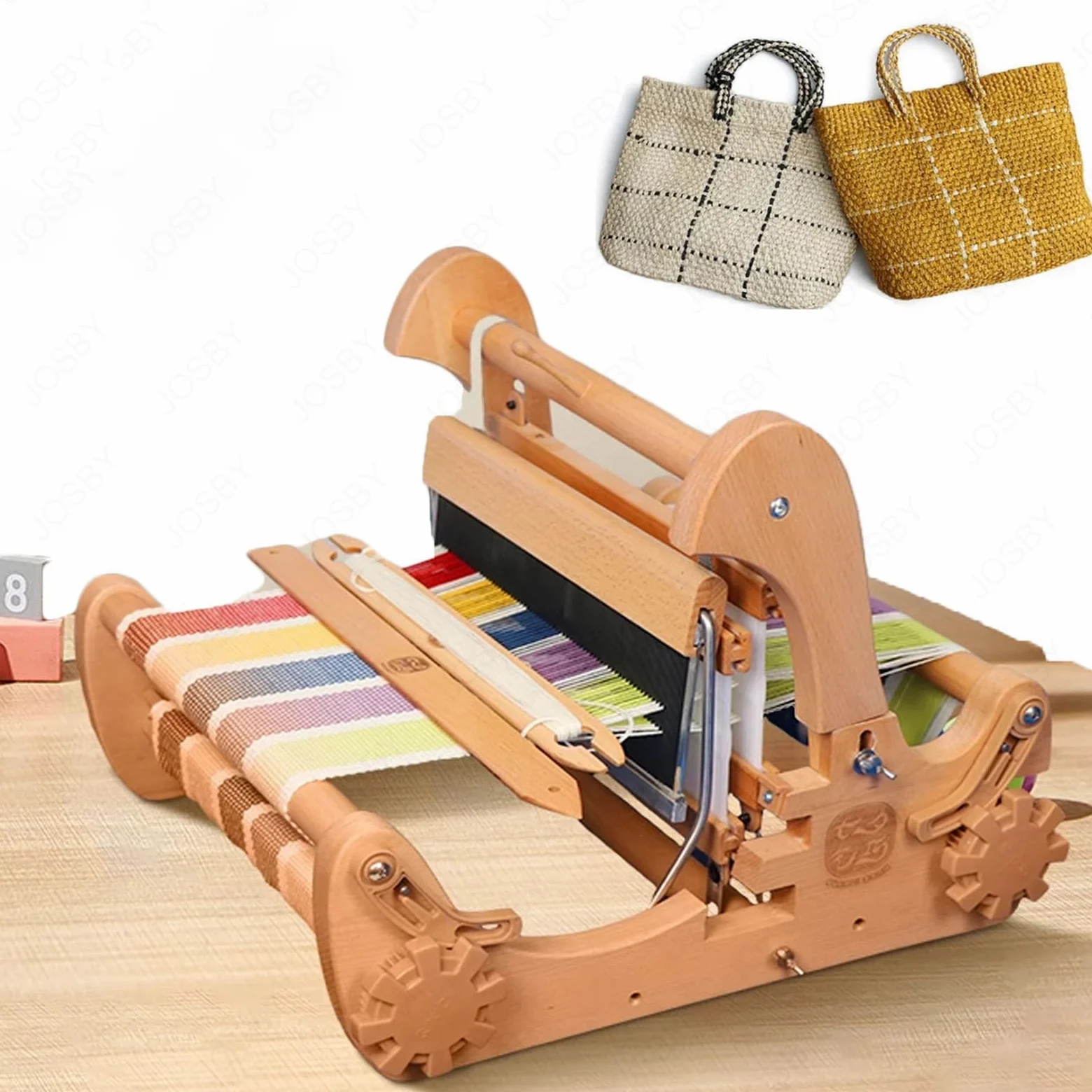 Kit per tessitura regolabile per principianti, telaio da 30,5 cm con telaio rigido, macchina da tessitura artigianale da scrivania per adulti e bambini, regalo artistico creativo