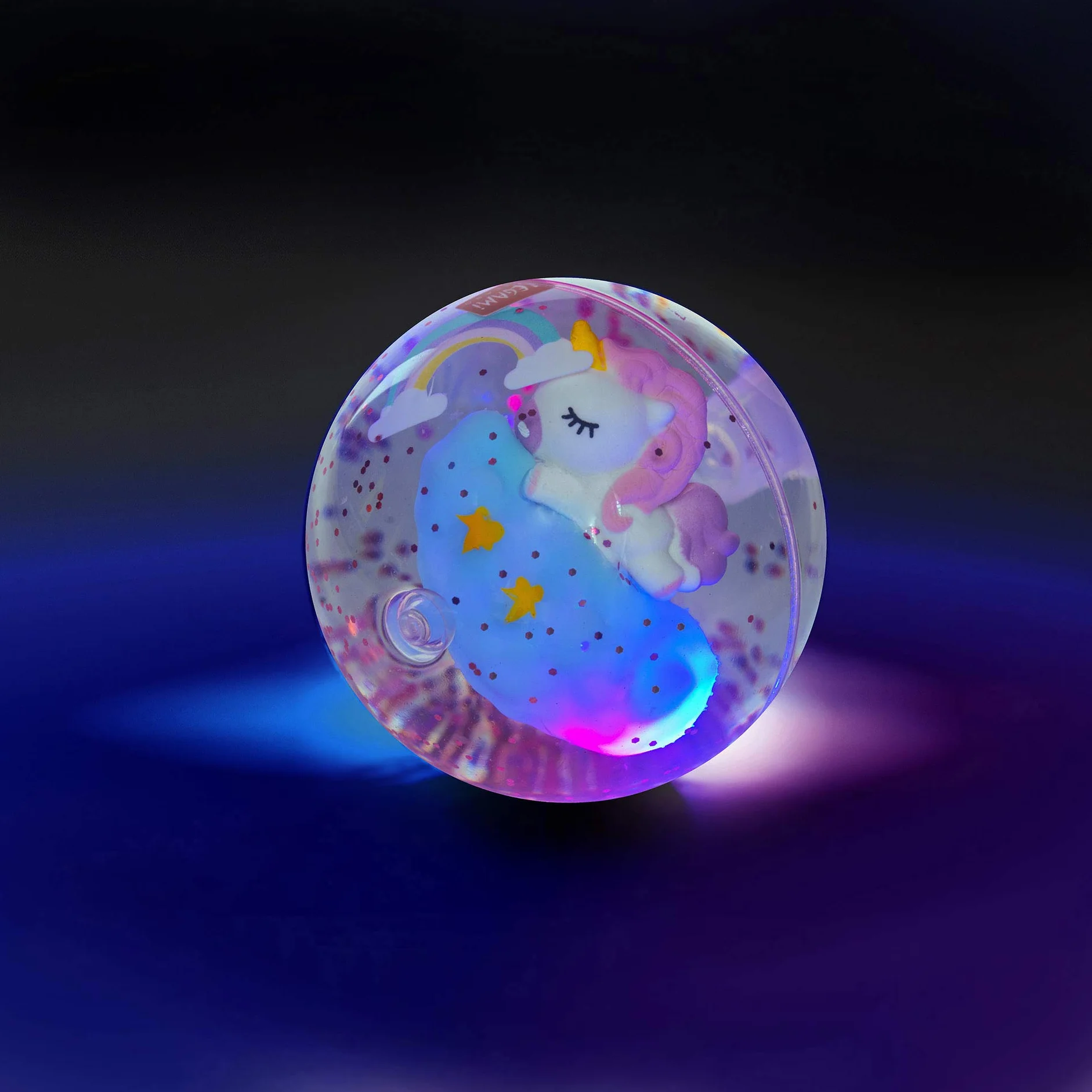 Legami - Pallina rimbalzante luminosa, unicorn