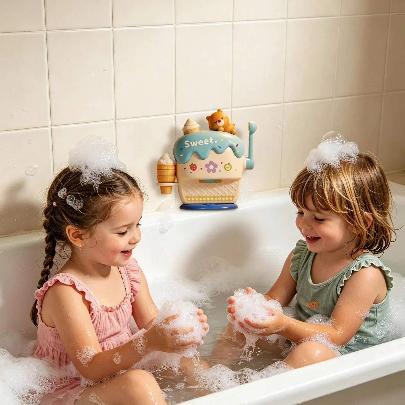 Macchina Per Il Bagno Interattivo E Divertente Educativo | Macchina della Schiuma per Bambini Feste di Compleanno, Vacanze, Calza della Befana, Regali, Bambini e Bambine