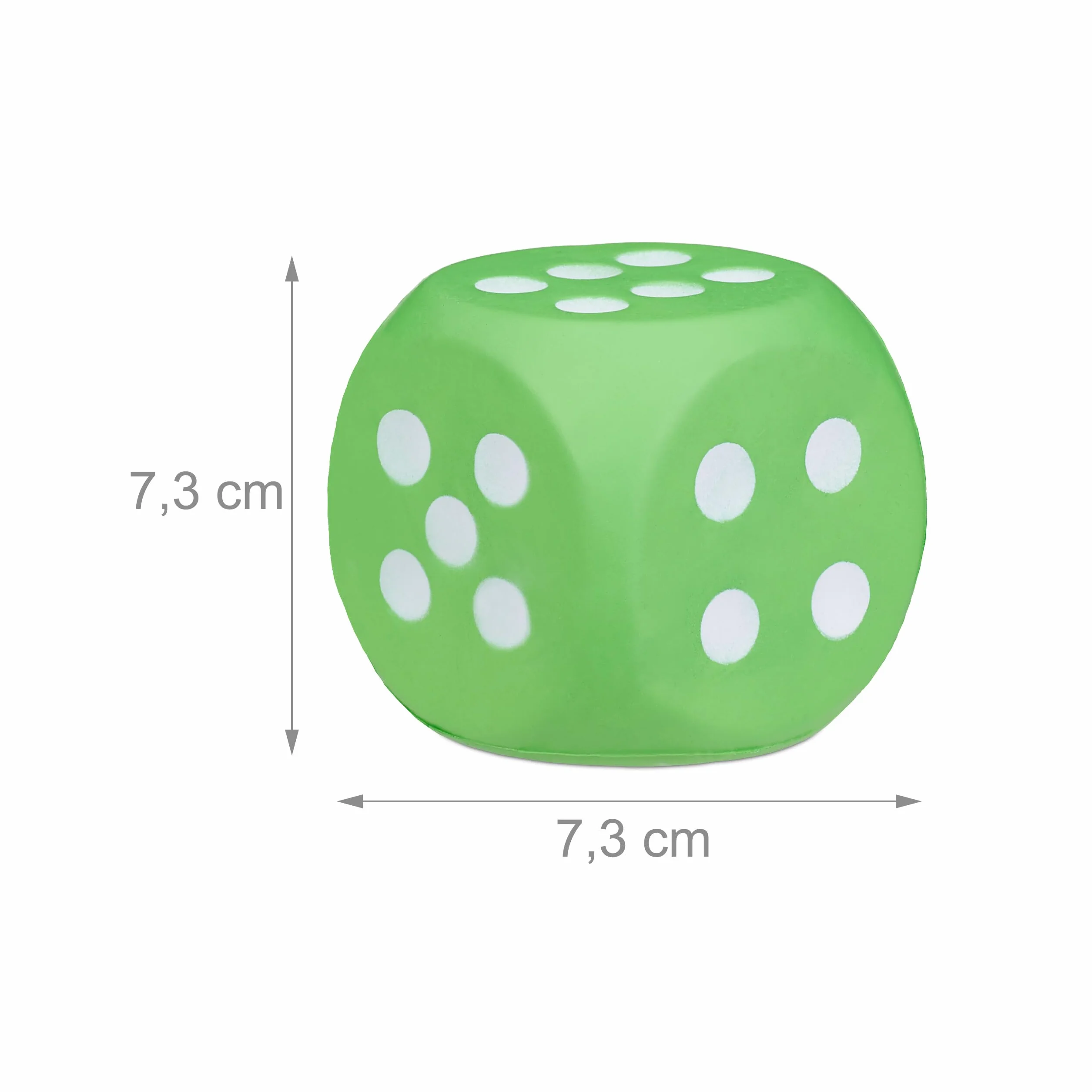 Relaxdays Dadi Giganti, Set da 6 Cubi in Gommapiuma, XXL, Giocattolo per Bambini, Morbido e Leggeri, Cubici, Colorati