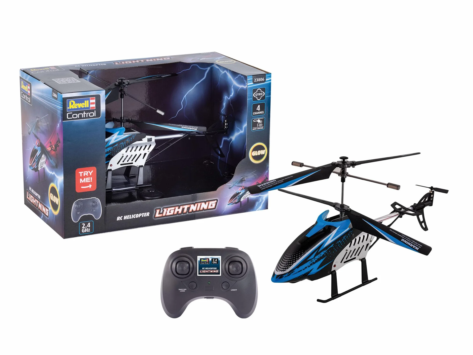 Revell Control 23806 RC elicottero "Lightning" GHz 4CH con controllo preciso 2,4 GHz