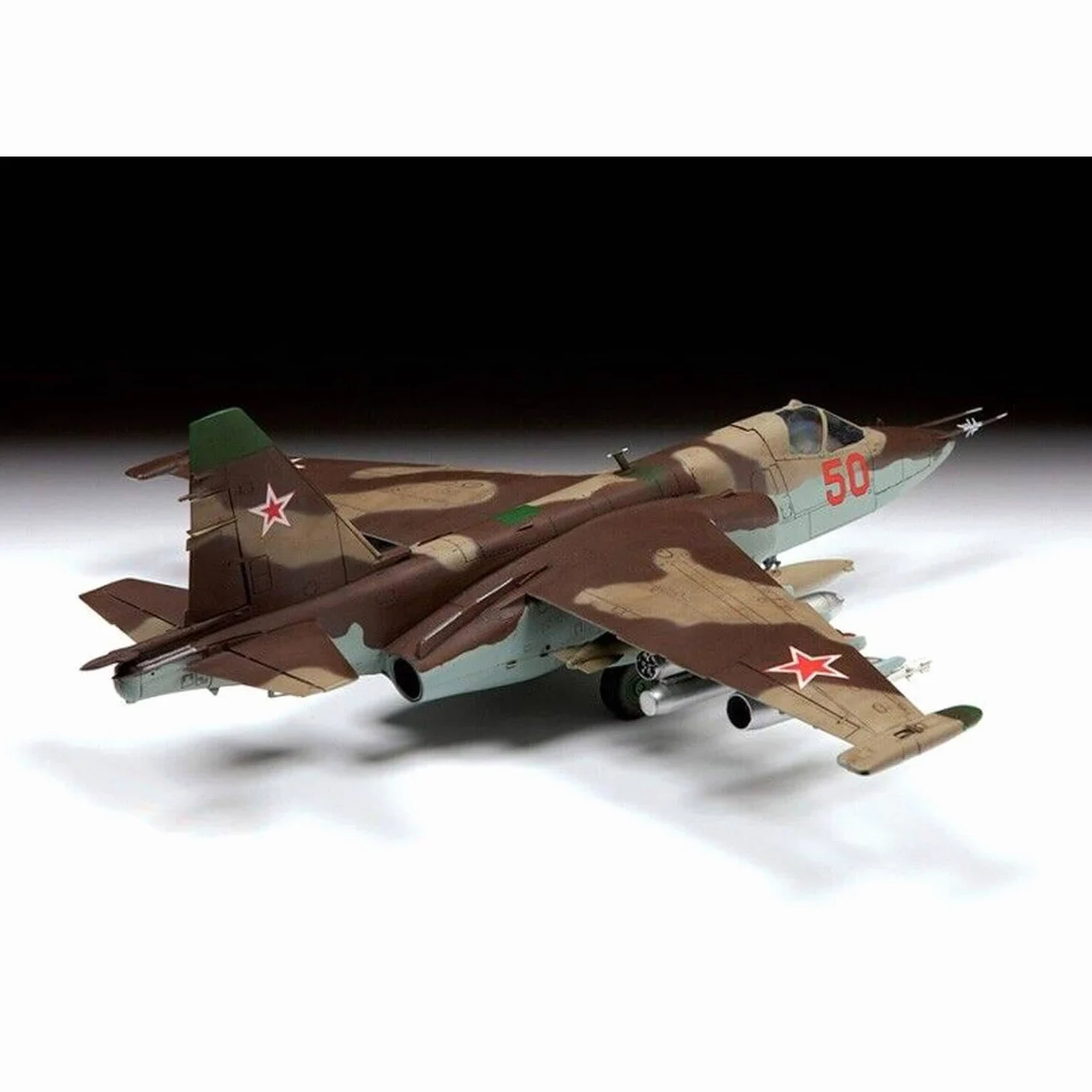 ZVEZDA 4807 1:48 Sukhoi SU-25 Frogfoot Sov.att.airc. - Kit modellino in plastica, da assemblare, riproduzione dettagliata, non verniciata
