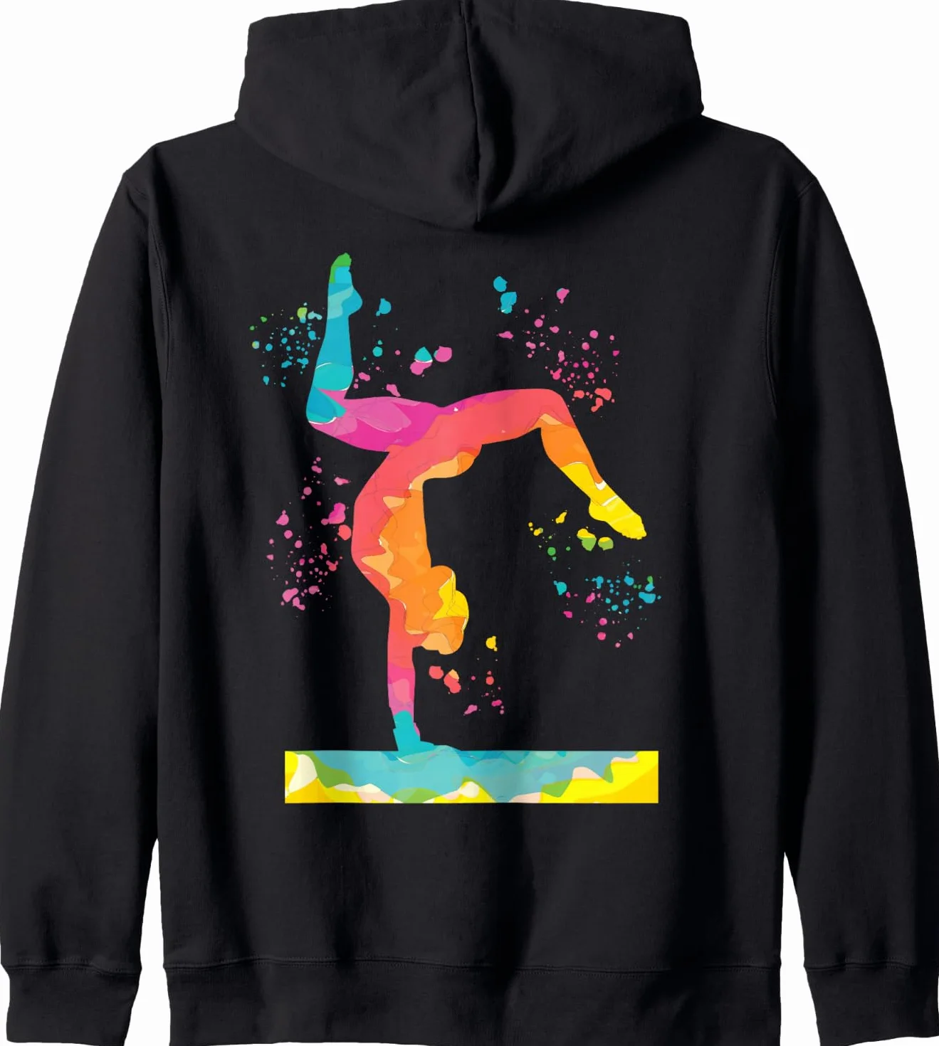 Ginnasta su Balance Beam Ragazze Bambini Ginnastica Artistica Felpa con Cappuccio