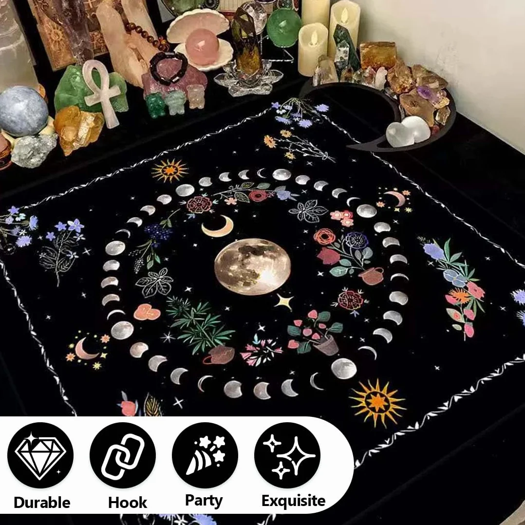 Tappeto Divinatorio 75x75cm per Cartomanzia e Pendolo Esoterico
