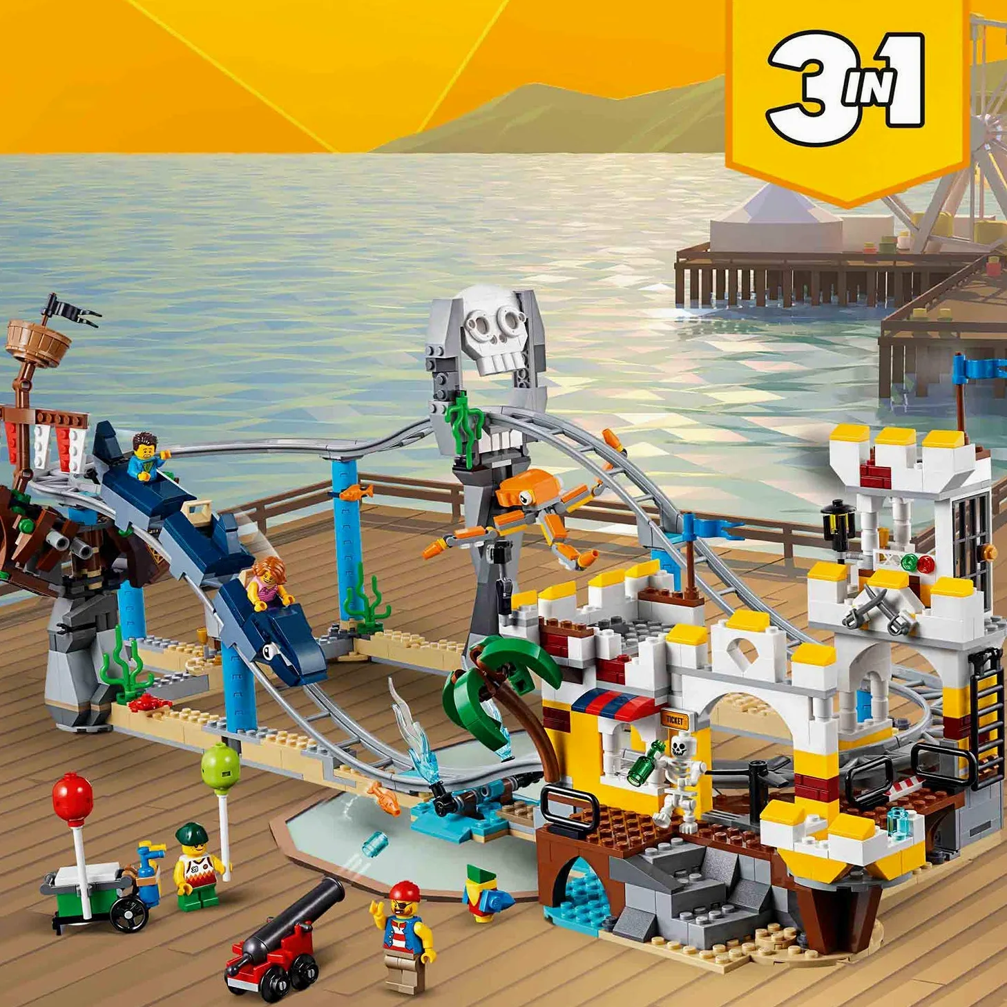 Lego Creator Montagne Russe dei Pirati,, 31084