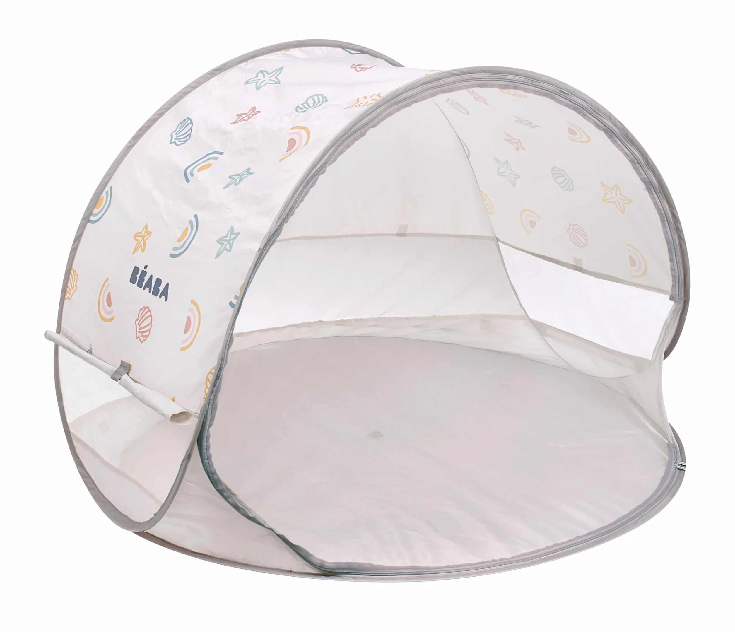 BÉABA, Tenda Da Spiaggia Per Bambini, Tenda Anti UV UPF50+, Filtraggio Raggi UV, Ventilazione 360°, Zanzariera, Spaziosa, Sistema Pop-Up, Borsa Da Trasporto, Breezy, Clay Earth