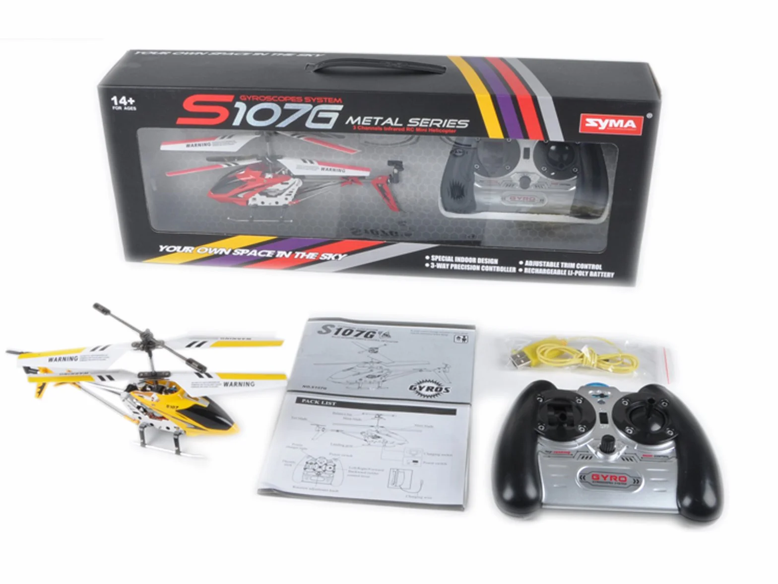 Makant SYMA S107G - Elicottero RC, Colore: Nero