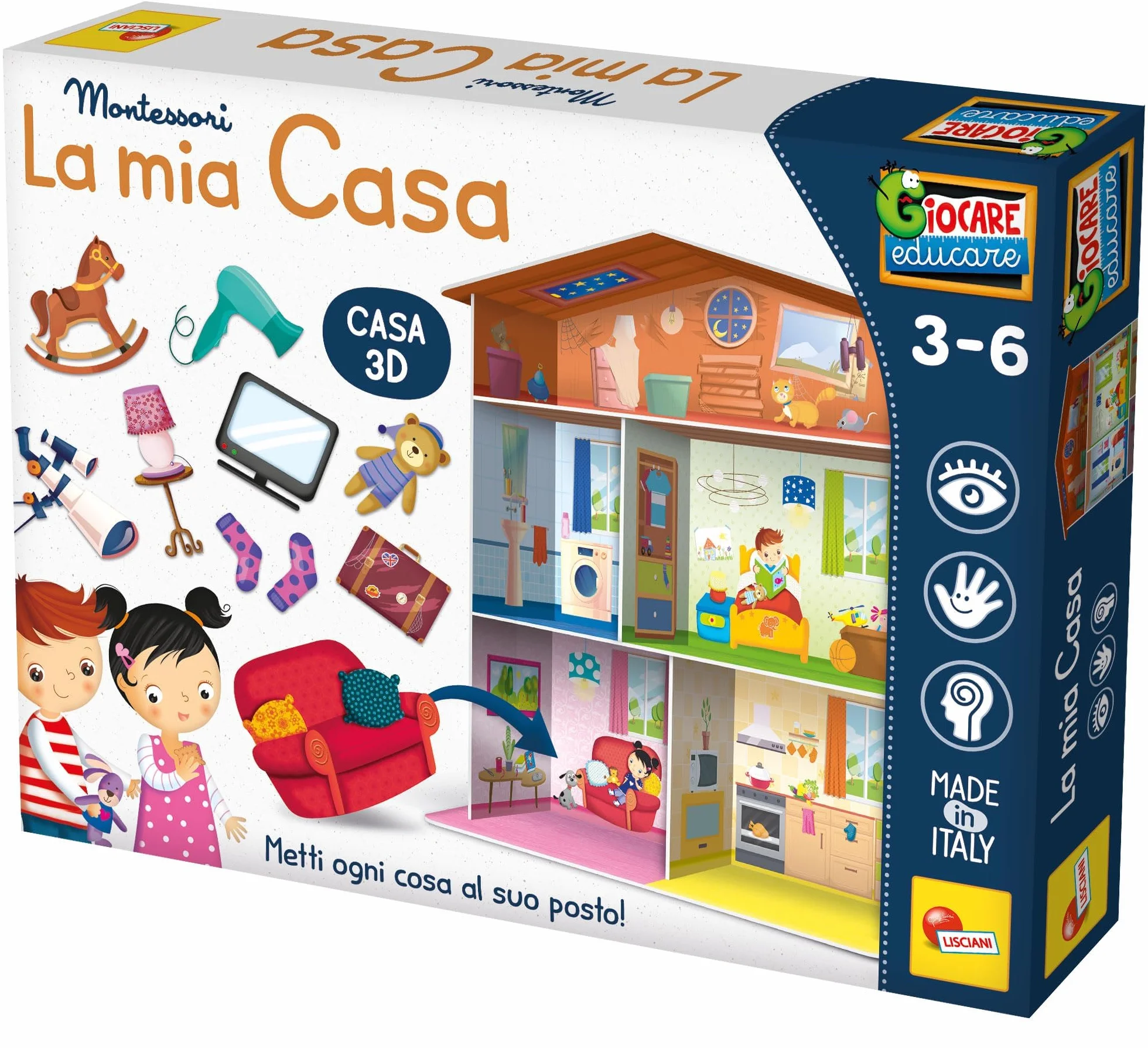 Liscianigiochi - Montessori Maxi La Mia Casa, 3-6 anni, 95162