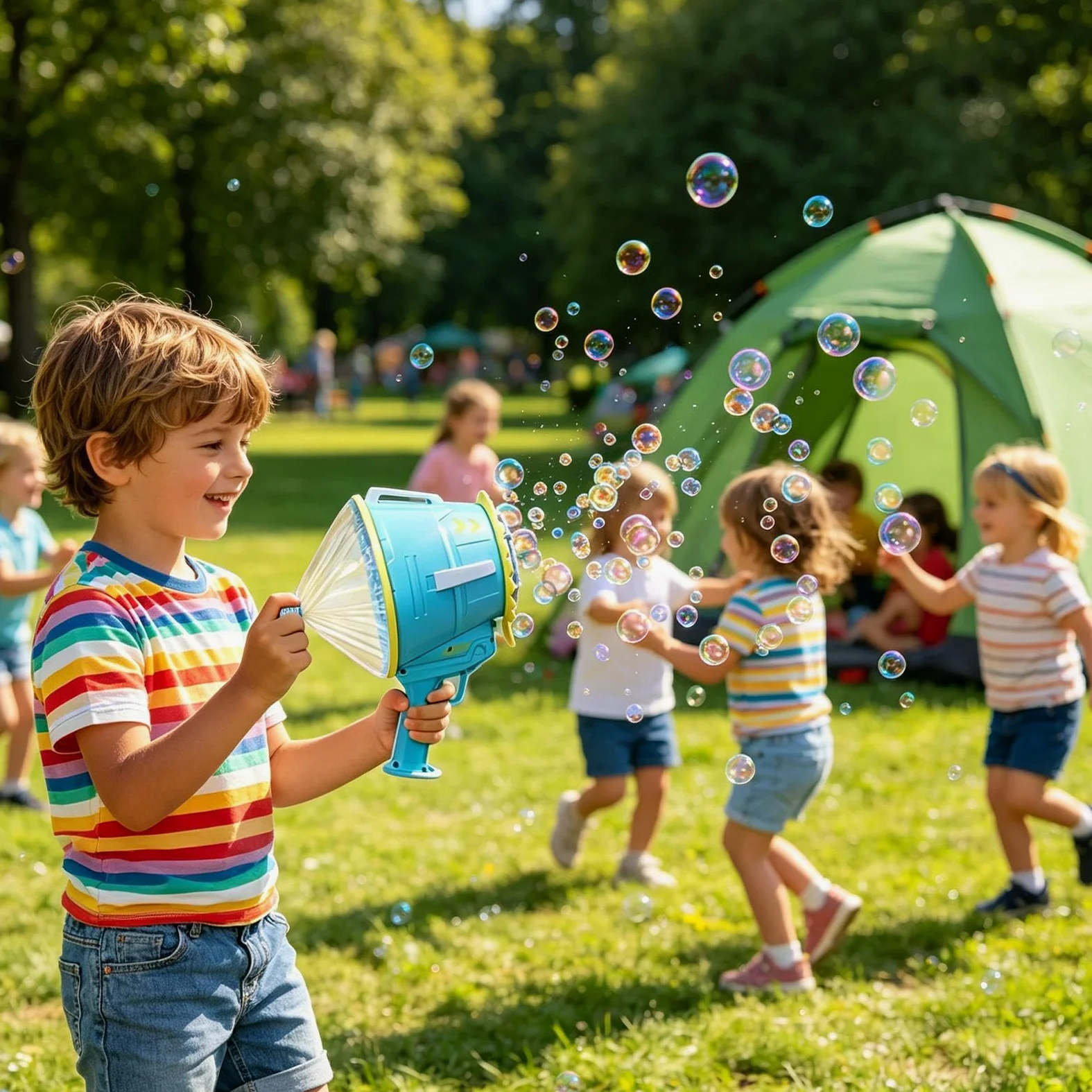 Macchina Bolle Giocattolo da Giardino Portatile | Macchina Bolle Per Bambini E Bambine Asilo Feste Vacanze Giardino Cortile Picnic Spiaggia Estivi Giochi