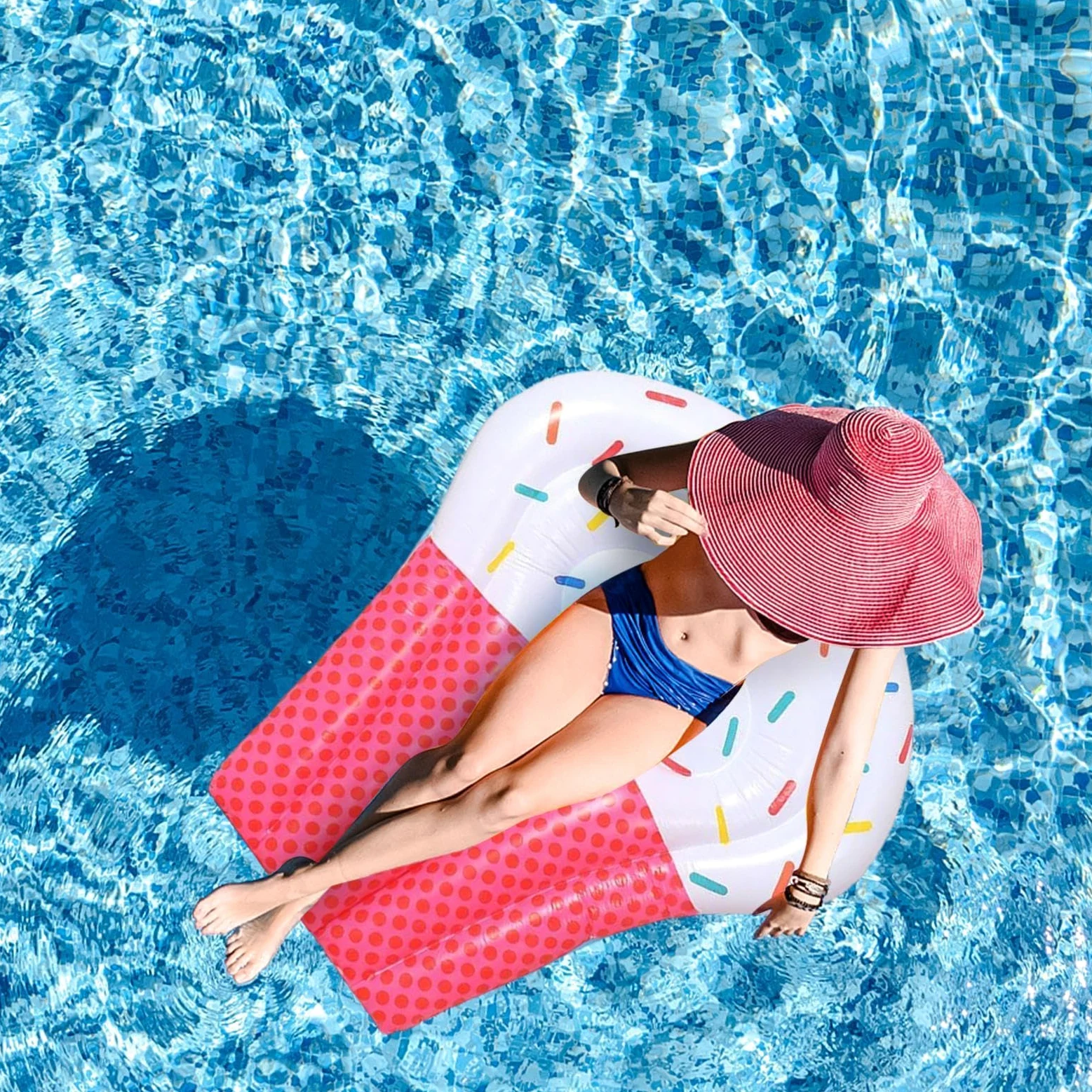 Galleggianti gonfiabili per piscina, a forma di torta, galleggianti gonfiabili per piscina, per adulti, per feste all'aperto, cortile, giardino, prendere il sole, mare e
