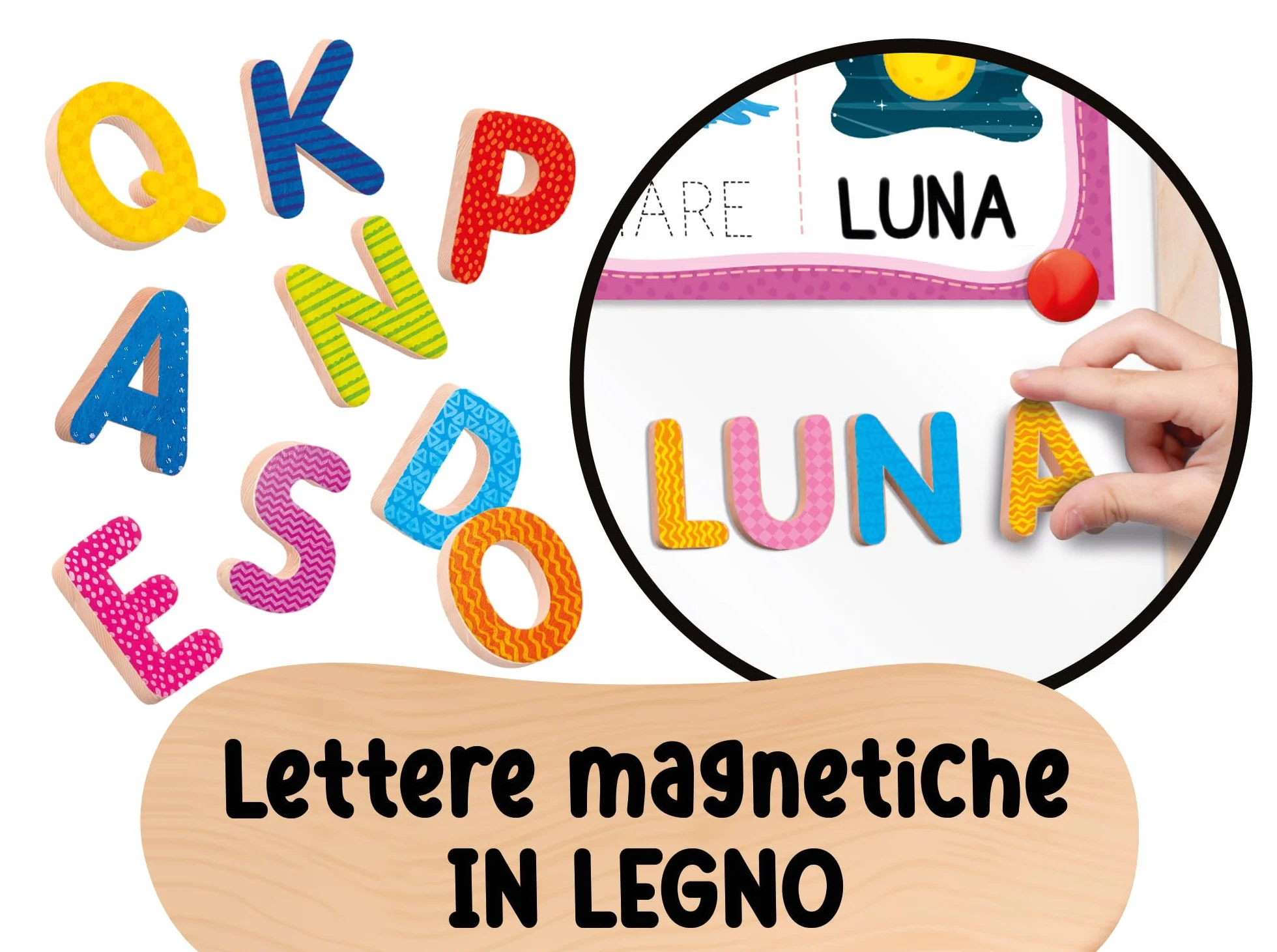 Lisciani Giochi Montessori Lavagnona legno cresce con te