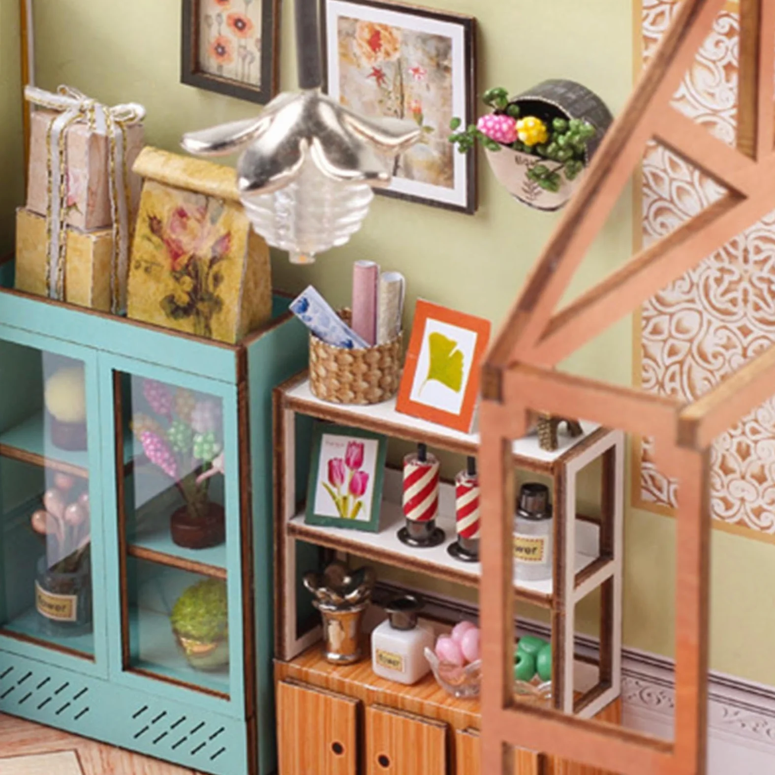 Kit Casa delle Bambole in Miniatura da Costruire DIY Miniatura Costruzione | Kit Montaggio Mini Serra 3D per Adulti e Ragazzi, Camera, Stanza, Libreria, Mensola, Sc