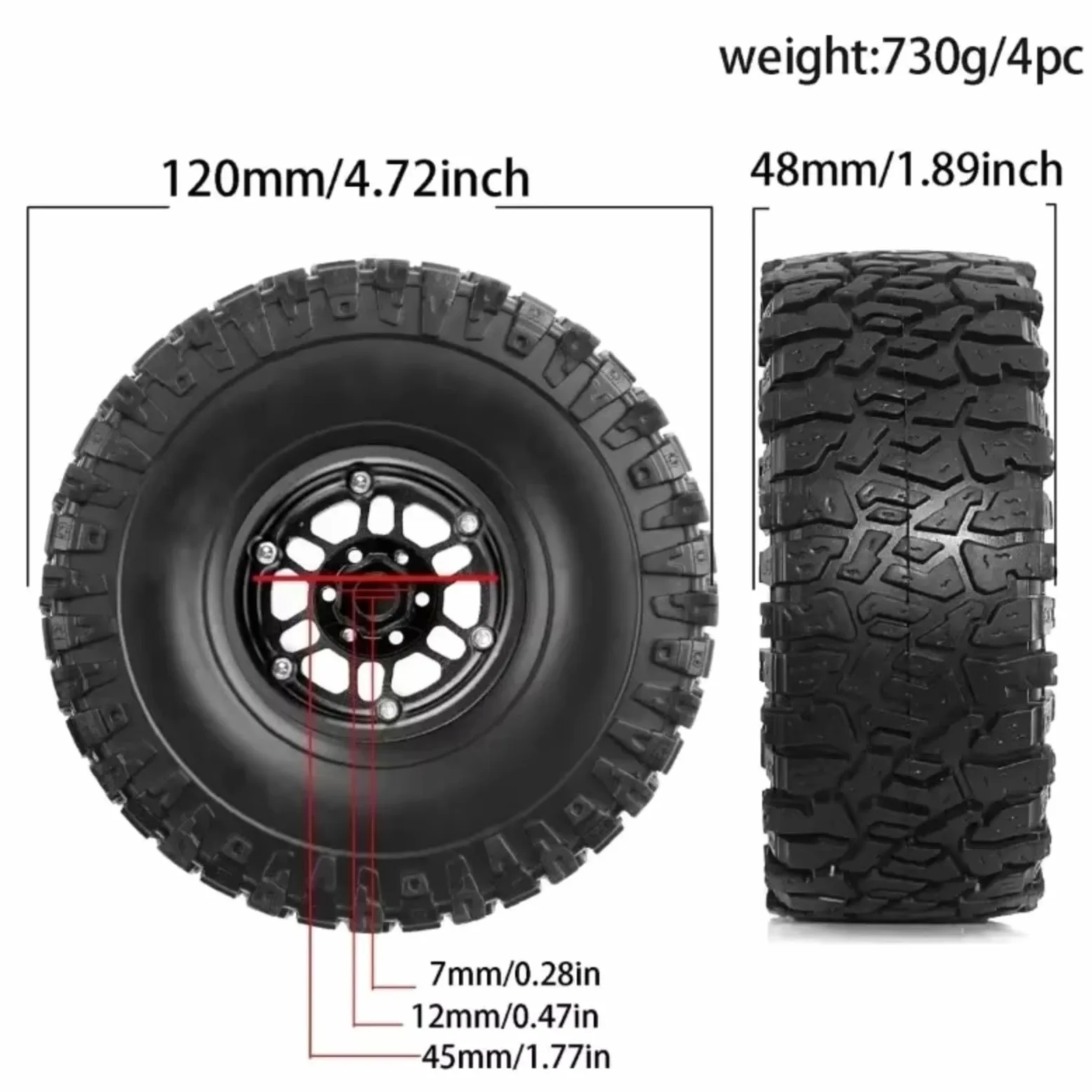 Beadlock Ruote Pneumatici In Gomma Metallo Per Traxxas Per TRX4 Per Axial Per SCX10 II III Per Redcat Gen 8 1/10 RC Auto Crawler Aggiornamenti Parti Ricambi Crawler RC