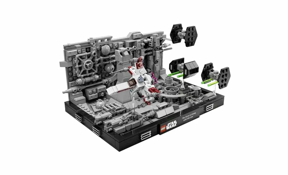 LEGO Star Wars Diorama Volo sulla Trincea della Morte Nera, Kit Modellismo per Adulti a Tema Guerre Stellari, Idea Regalo da Arredo per Uomo o Donna con Caccia TIE Advanced di Darth Vader 75329