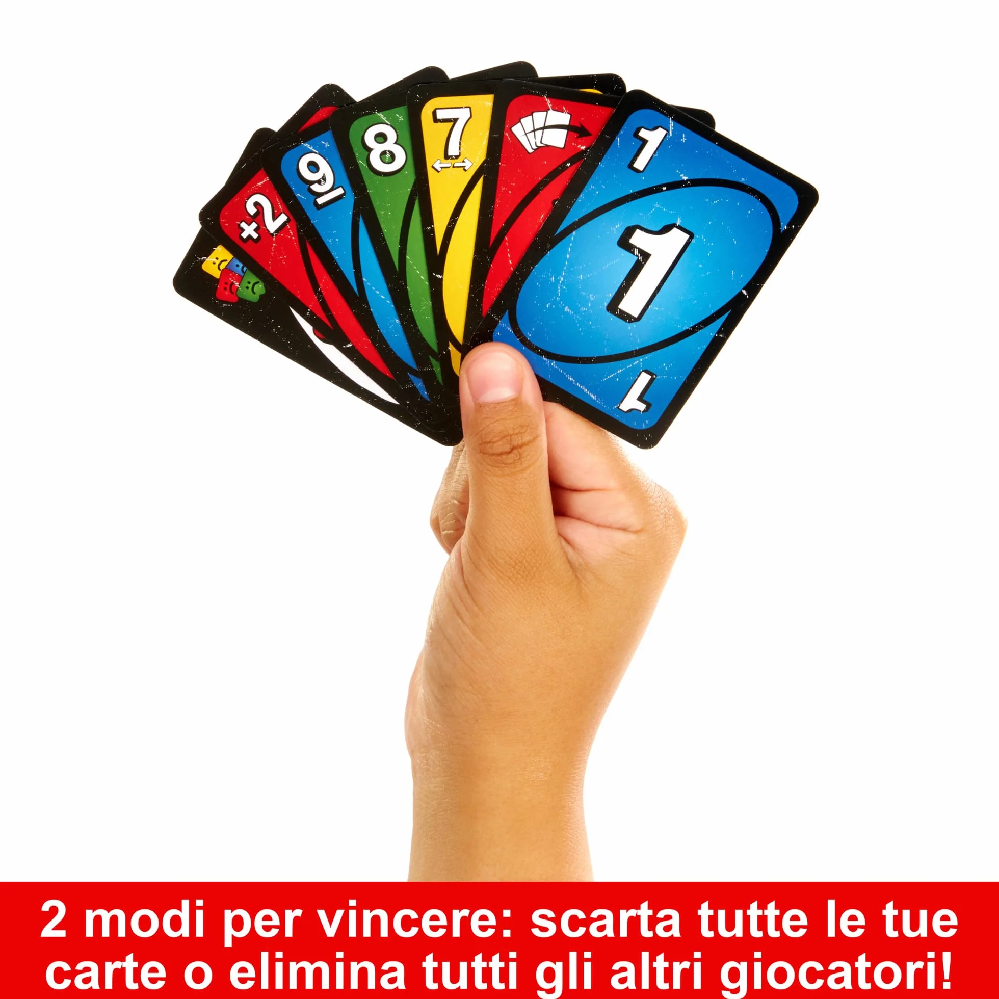 Mattel Games UNO No Mercy HWV18 56 carte regole speciali Pesca 6 Pesca 10 7+ anni