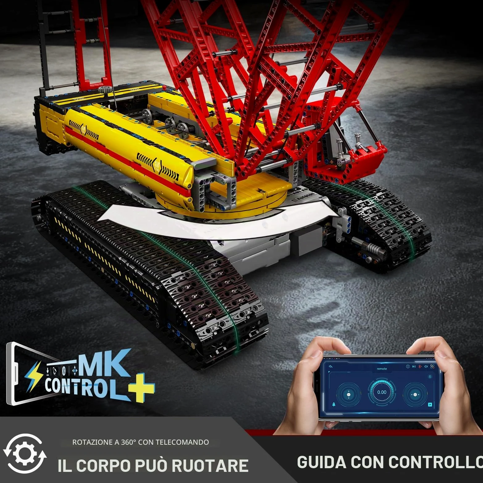 Mould King 17015 - Set di modellini per gru con 6 motori, per adulti