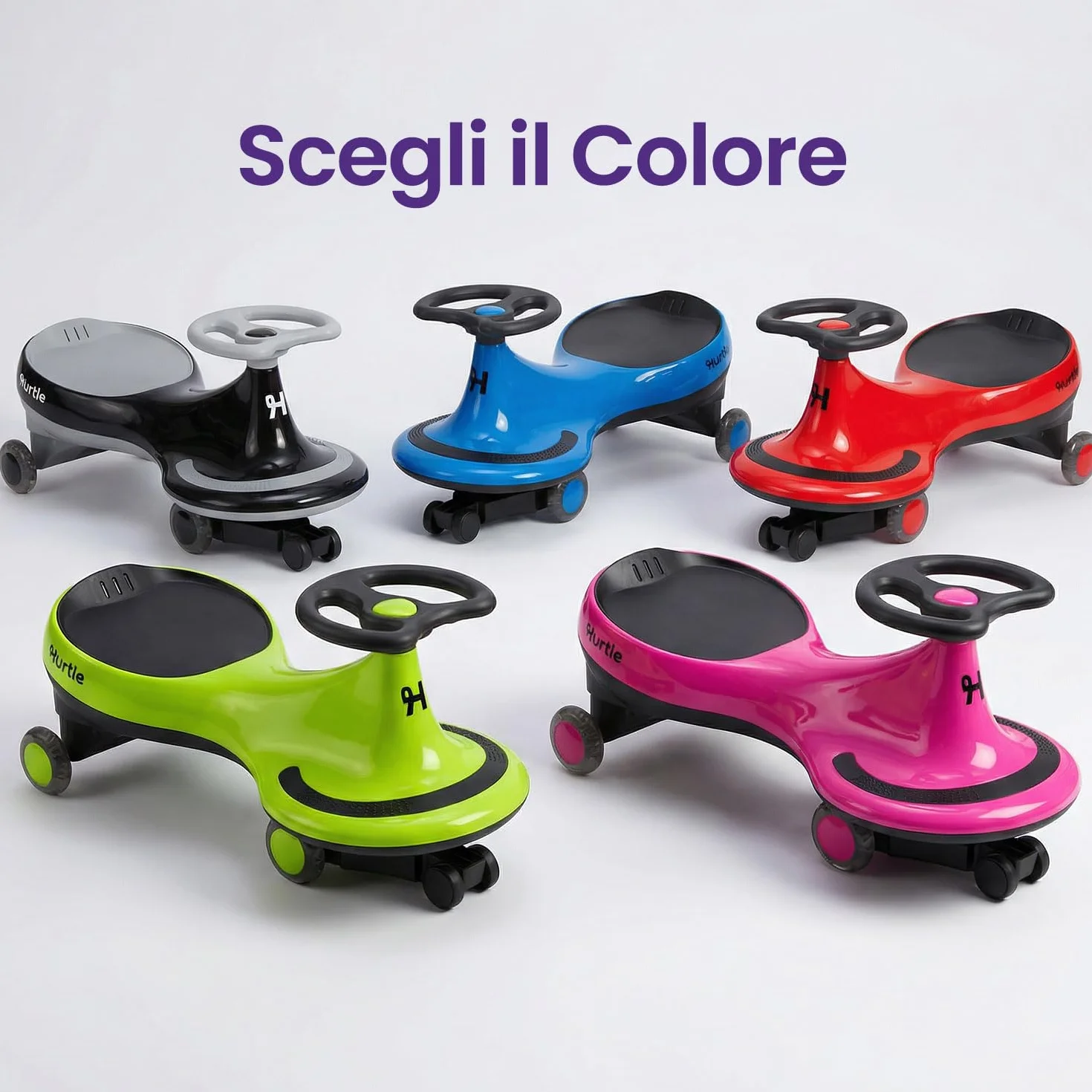 Hurtle Macchina per Bambini Cavalcabile a Movimento Oscillante, senza Pedali, Blu